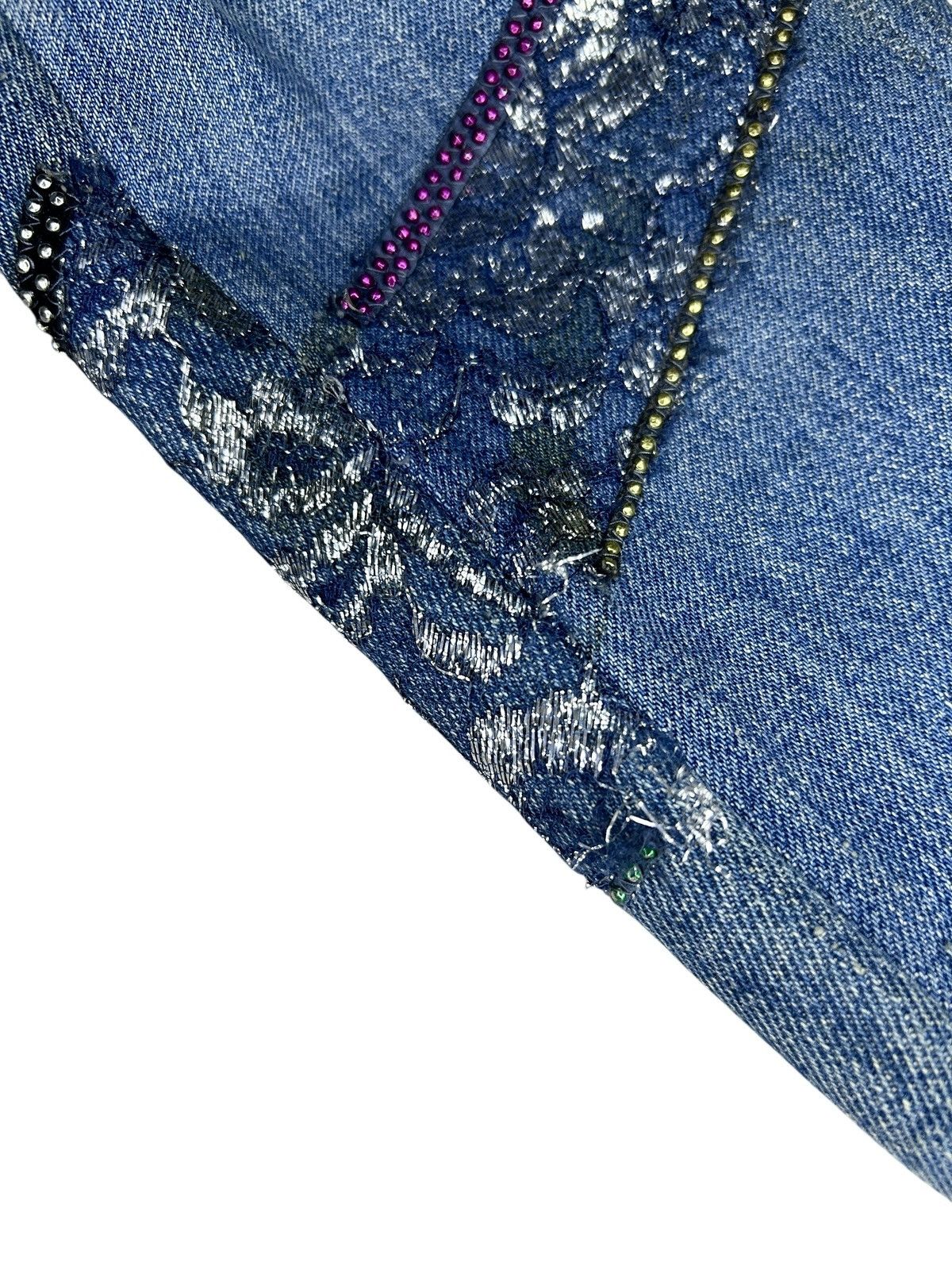 Roberto Cavalli 80s Patchwork Denim Blazer Size S / US 4 / IT 40 - 13 Thumbnail