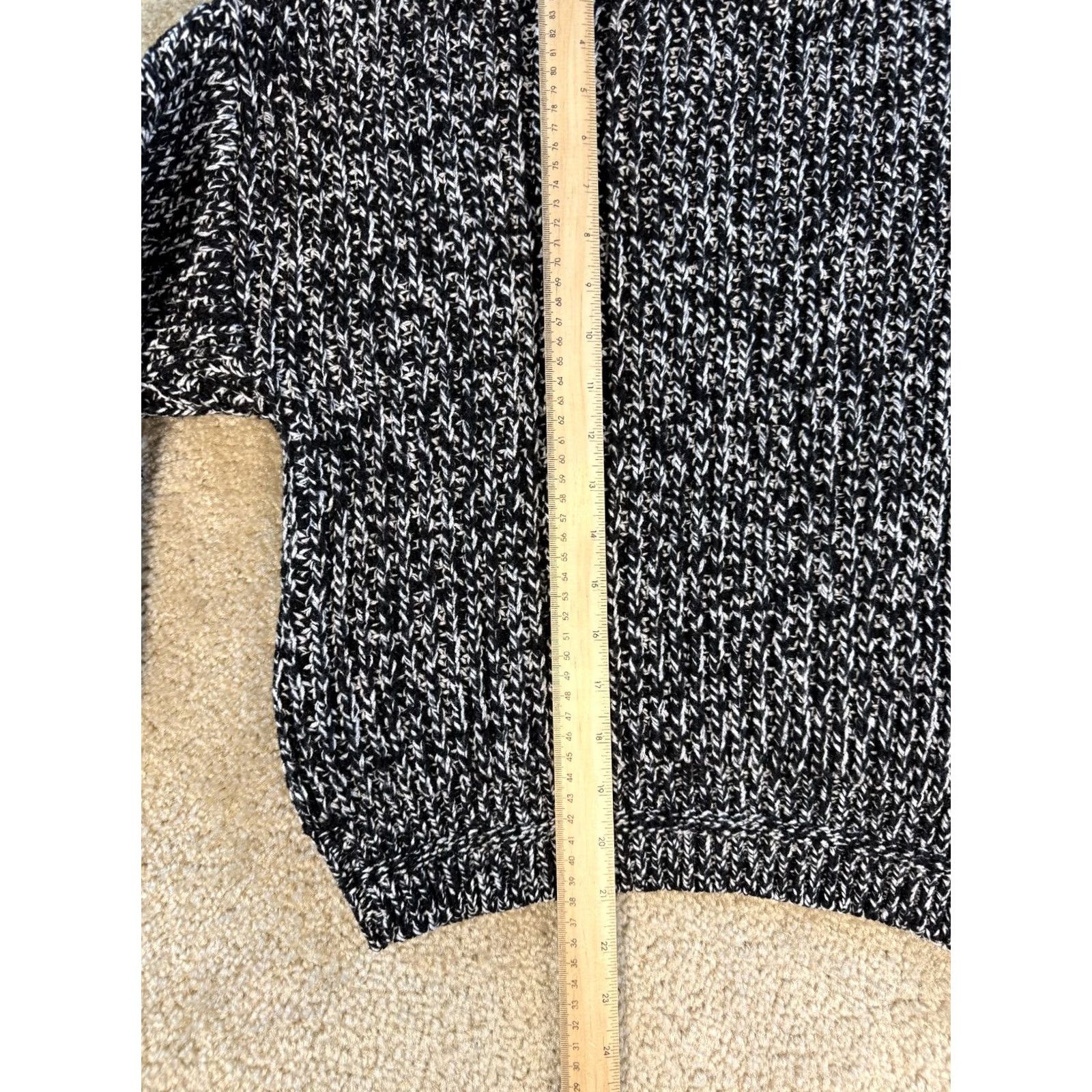 Topshop Topshop Womens Sweater Crop Black Size 4 - 6 Loose Knit Mock Neck Pullover Size M / US 6-8 / IT 42-44 - 7 Thumbnail