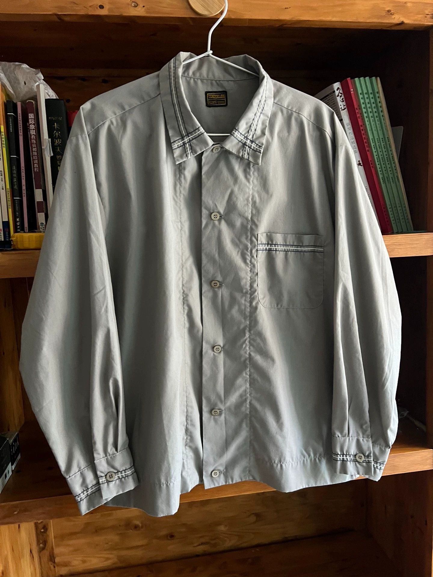 Other Rare Japanese Long Sleeve Shirt Gray Size S Excellent Fabric Size US S / EU 44-46 / 1 - 2 Thumbnail