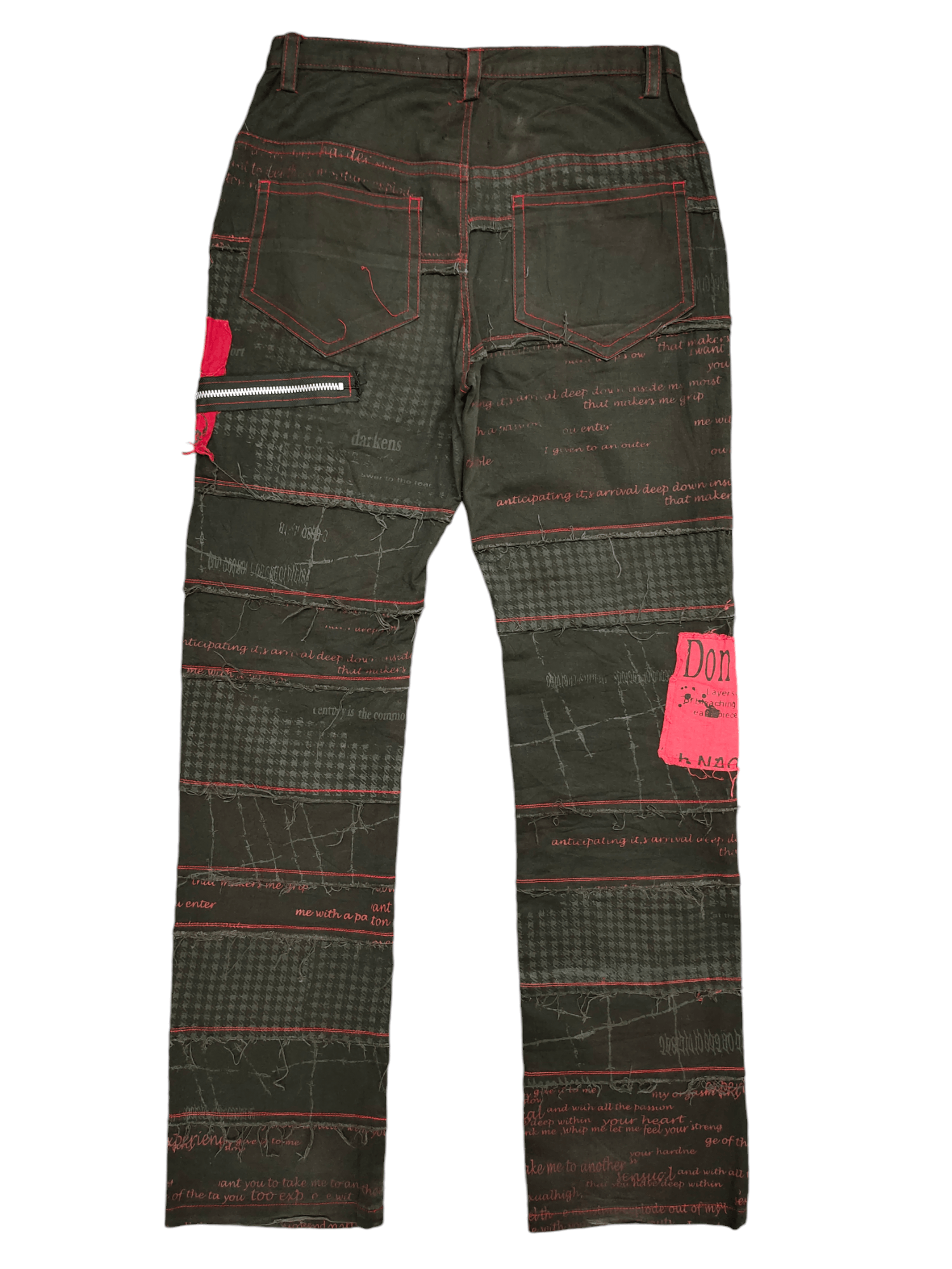 Seditionaries Vintage Y2k H.Anarchy Punk Poem Parches Zipper Hagi Pants Size US 28 / EU 44 - 11 Thumbnail