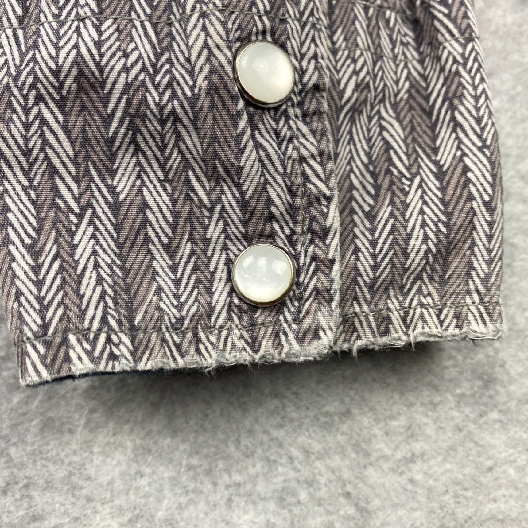 Roper Roper Button-Up Shirt Geometric Mens M Brown Pearl Snap Long Sleeve Western Shirt Size US M / EU 48-50 / 2 - 5 Thumbnail