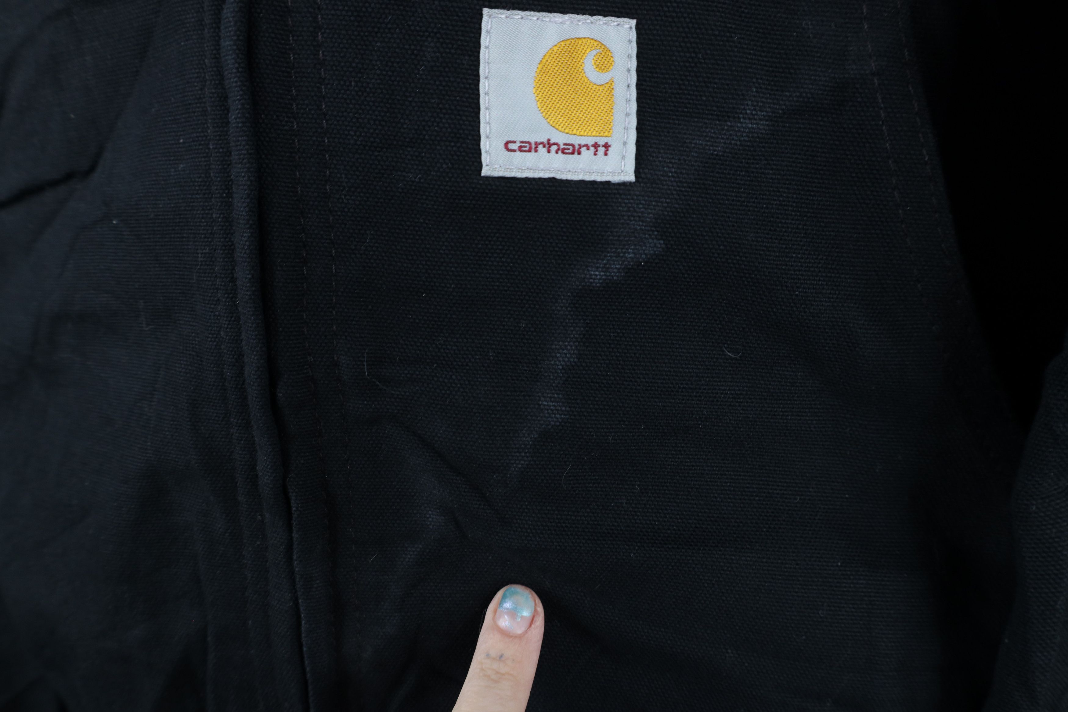 Carhartt × Vintage Vintage Carhartt Spell Out Quilted Hooded Jacket Black USA Size US XL / EU 56 / 4 - 5 Thumbnail