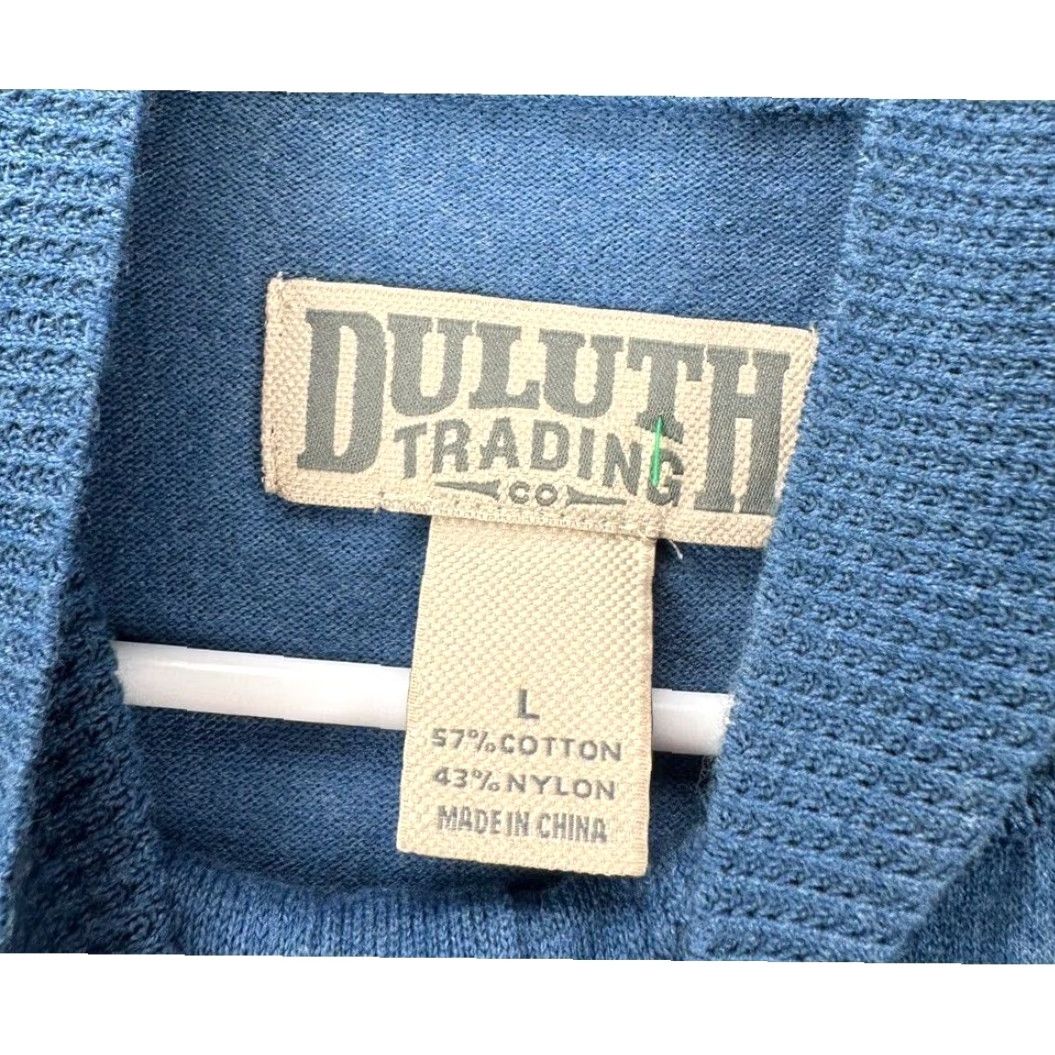 Duluth Trading Company Duluth Trading Co. Sweatshirt Adult Large Blue Full Zip Nylon Blend Mens Shirt Size US L / EU 52-54 / 3 - 4 Thumbnail