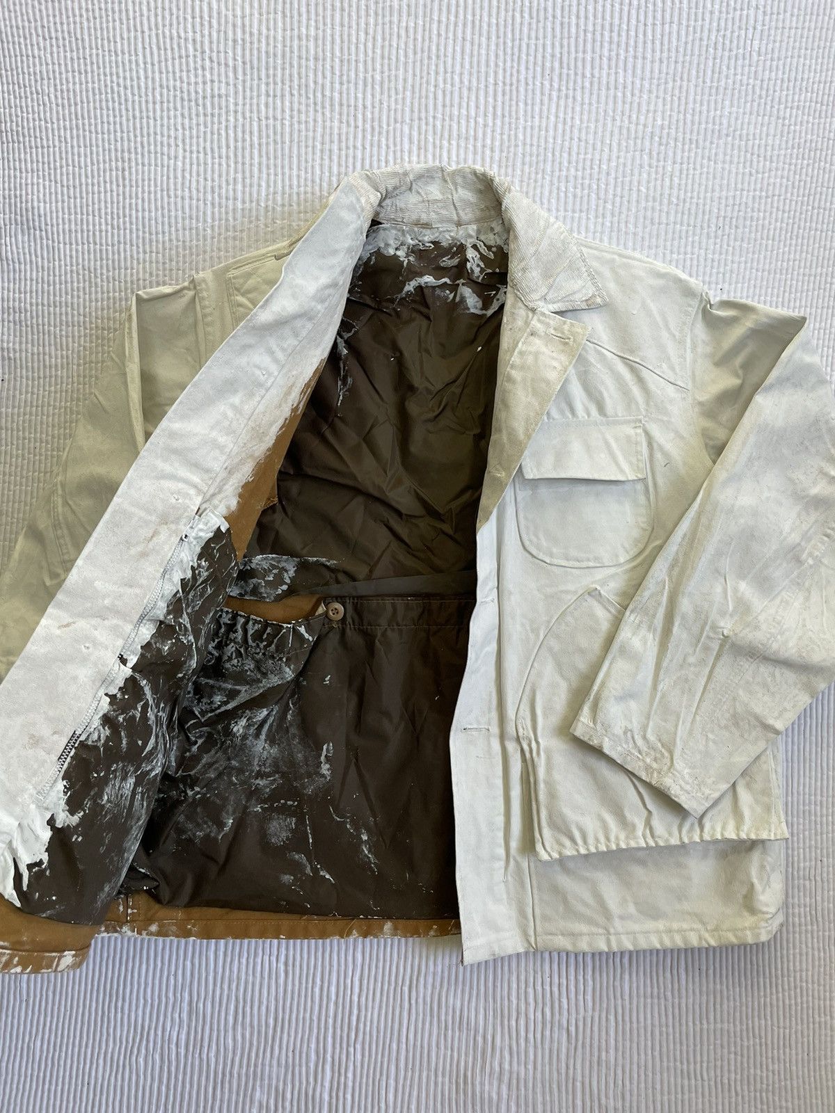 Handmade Duck Hunting Coat in White Size US L / EU 52-54 / 3 - 7 Thumbnail