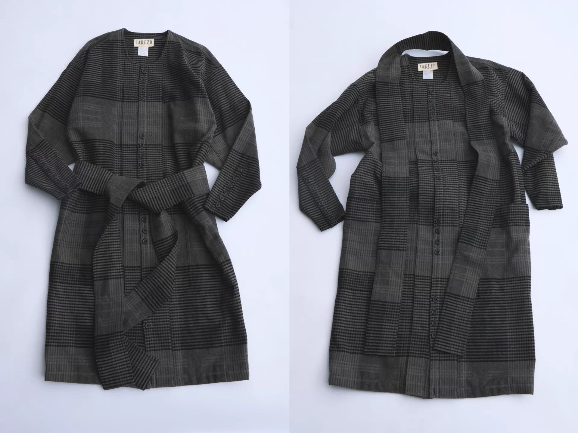 Other TAKEZO TOYOGUCHI 90s Checkered Tie-Belt Dress/Jacket Size M / US 6-8 / IT 42-44 - 8 Thumbnail