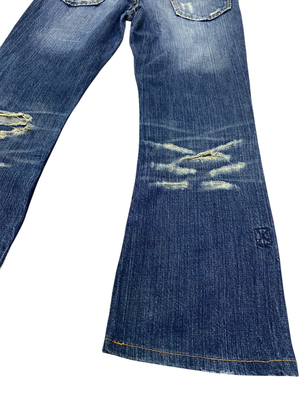 Hysteric Glamour × If Six Was Nine × Japanese Brand Flared Jeans by Trim Co Ltd Distressed Denim Size US 34 / EU 50 - 14 Thumbnail