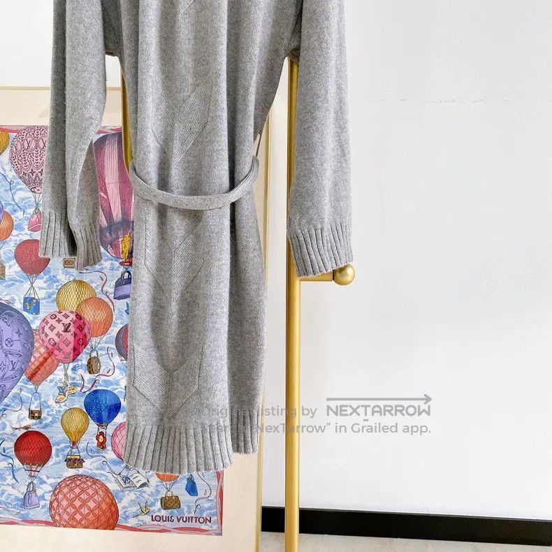 Hermes Hermes Grey Knit Long Cardigan Jacket Size XXS / US 00 / IT 34 - 6 Thumbnail