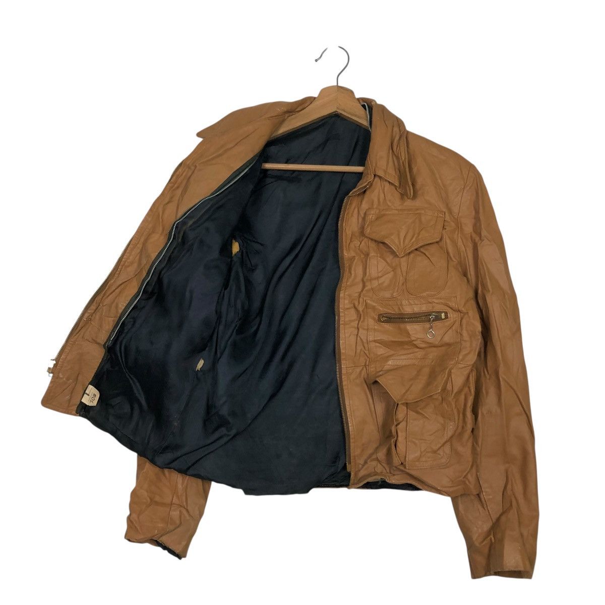 Japanese Brand 🔥CROPPED BIKER LEATHER JACKET UNBRANDED ISSEY MIYAKE Size US M / EU 48-50 / 2 - 13 Thumbnail