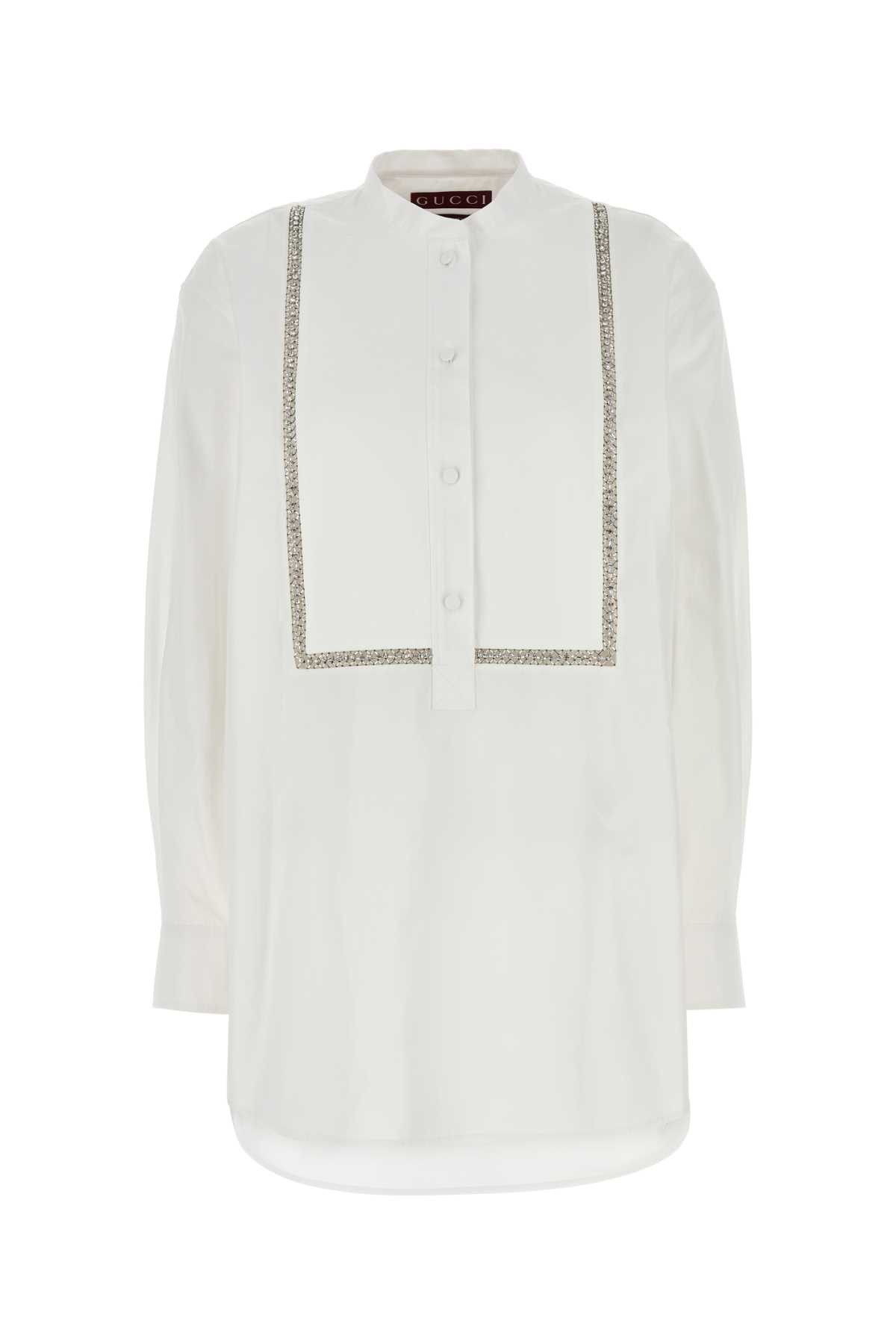 Gucci White Poplin Shirt Size XS / US 0-2 / IT 36-38 - 1 Thumbnail