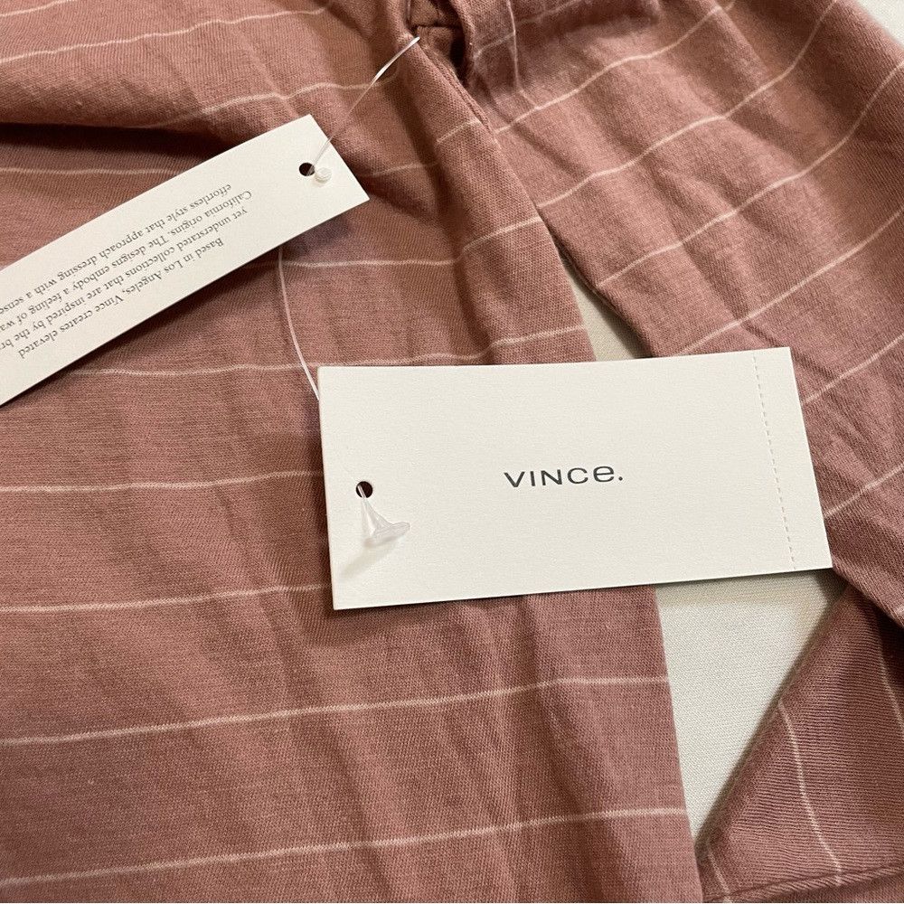 Vince NWT New $110 Vince Striped Pima Cotton Long Sleeve Tee Size Size XL / US 12-14 / IT 48-50 - 7 Thumbnail