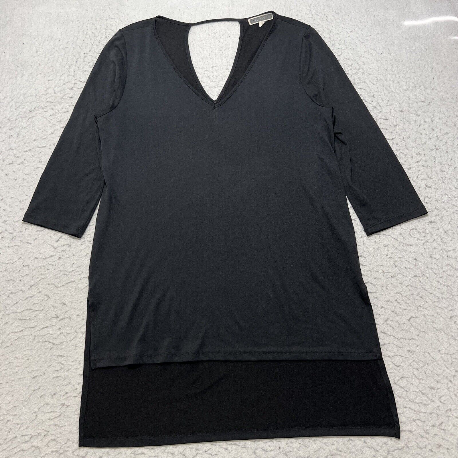 Anthropologie Pleione Anthropologie 3/4 Sleeve Hi-Lo V-Neck Blouse Size S / US 4 / IT 40 - 1 Thumbnail