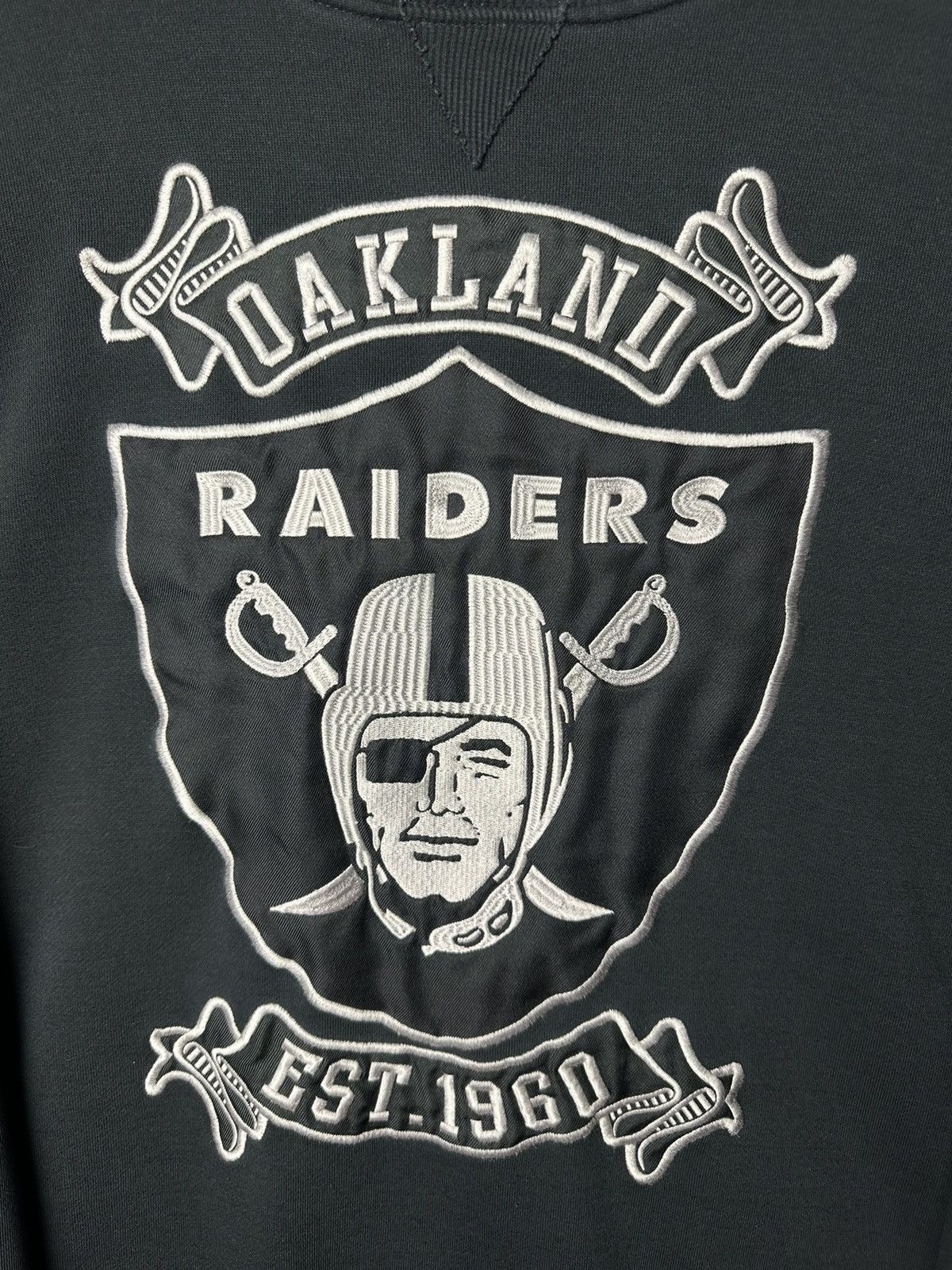 NFL × Vintage NFL Oakland Raiders Football Team Logo Sweatshirt Size XL Size US XL / EU 56 / 4 - 2 Thumbnail