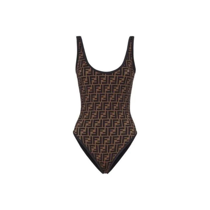 Fendi Fendi Logo Printed Triangle Swimsuit for Women -2508 Size 35" - 1 Thumbnail