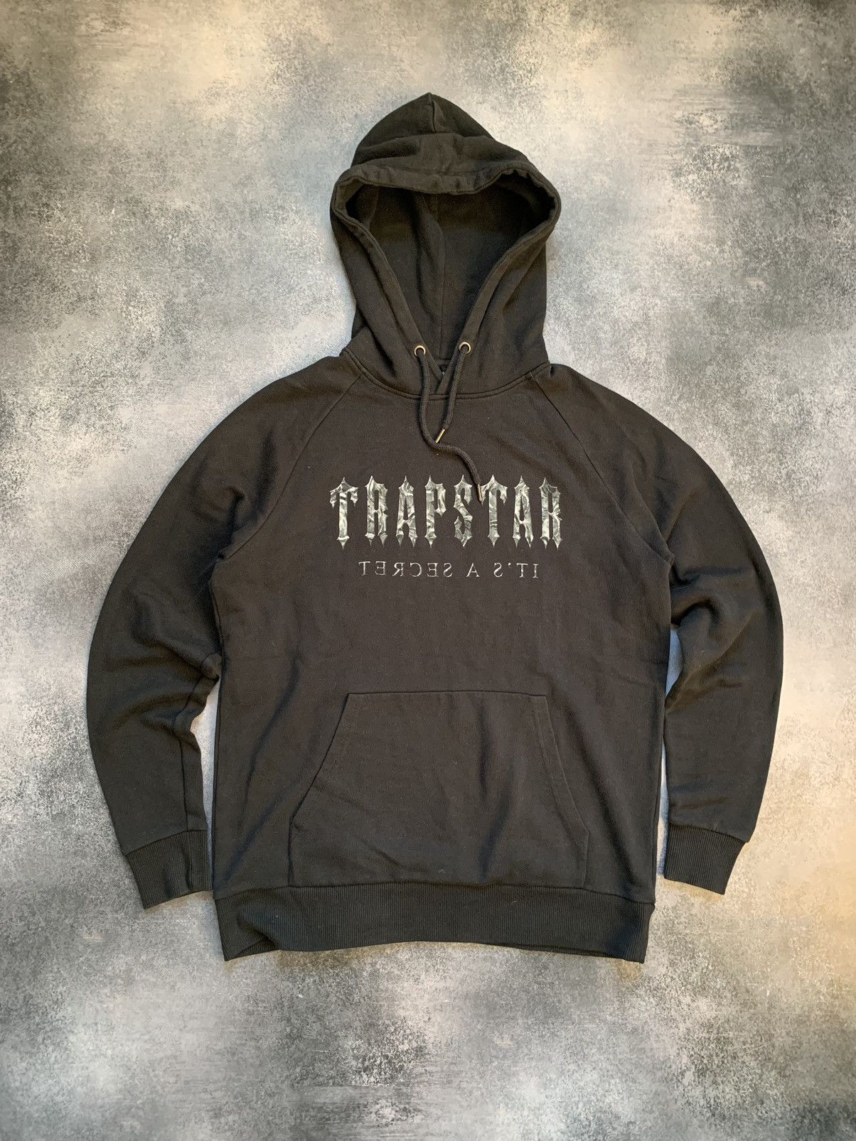 image of Trapstar London Trapstar Big Logo Drill Hoodie in Black, Men's (Size Medium)