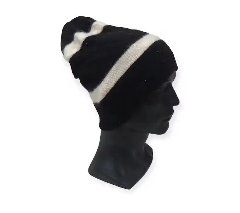 Japanese Brand × Uniqlo Japanese Brand Uniqlo Stripe Jail Beanie Hat Size ONE SIZE - 1 Thumbnail
