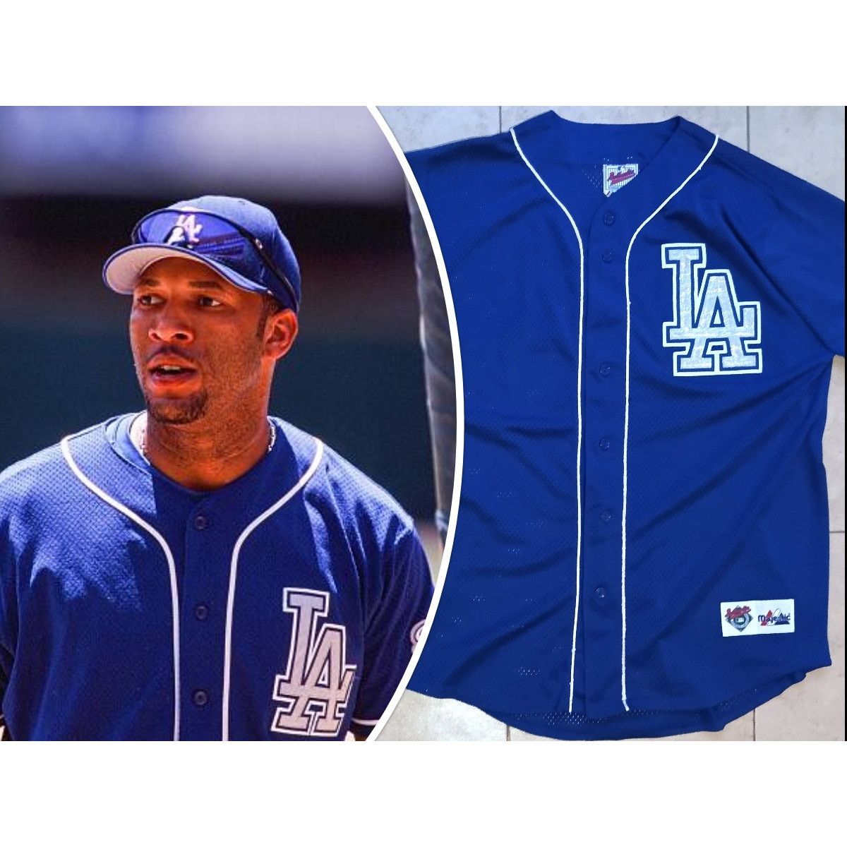 Majestic Vintage Los Angeles LA Dodgers Majestic Pinstripe White