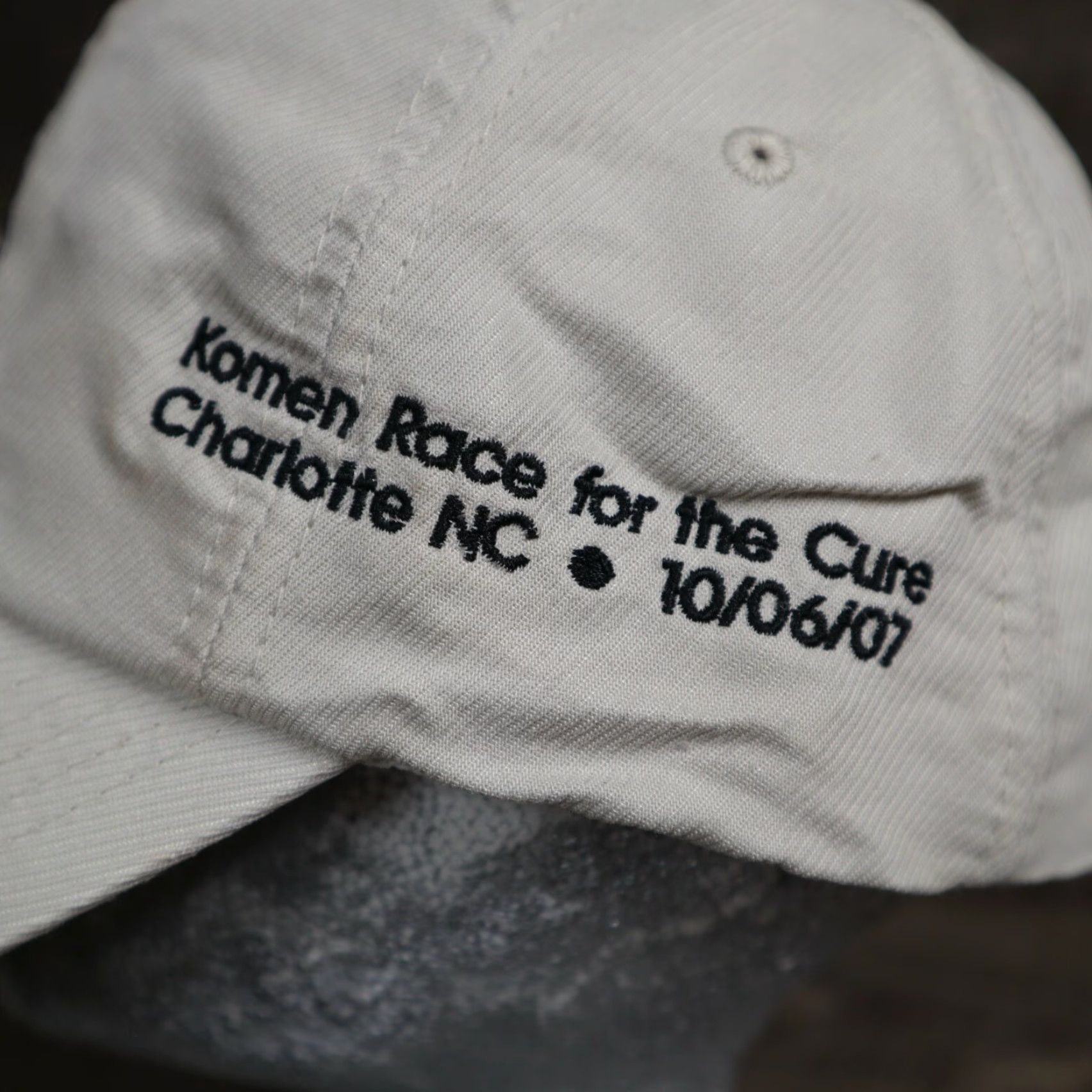 Pinko PING Baseball Cap Men's Adjustable Tan Hat Purple Ribbon Pink Breast Cancer Suzanne's Komen 3 Ribbon 90s theme? Size ONE SIZE - 3 Thumbnail