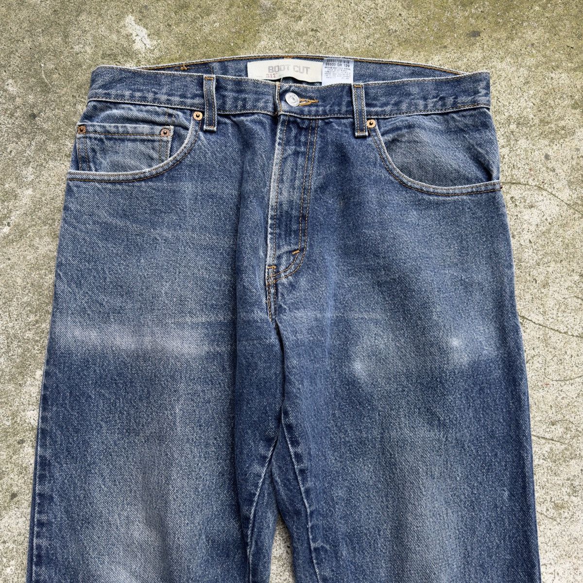 Vintage Levi's 517 Faded Bootcut Flare Jeans ERD Grunge Thrashed Size US 32 / EU 48 - 6 Thumbnail