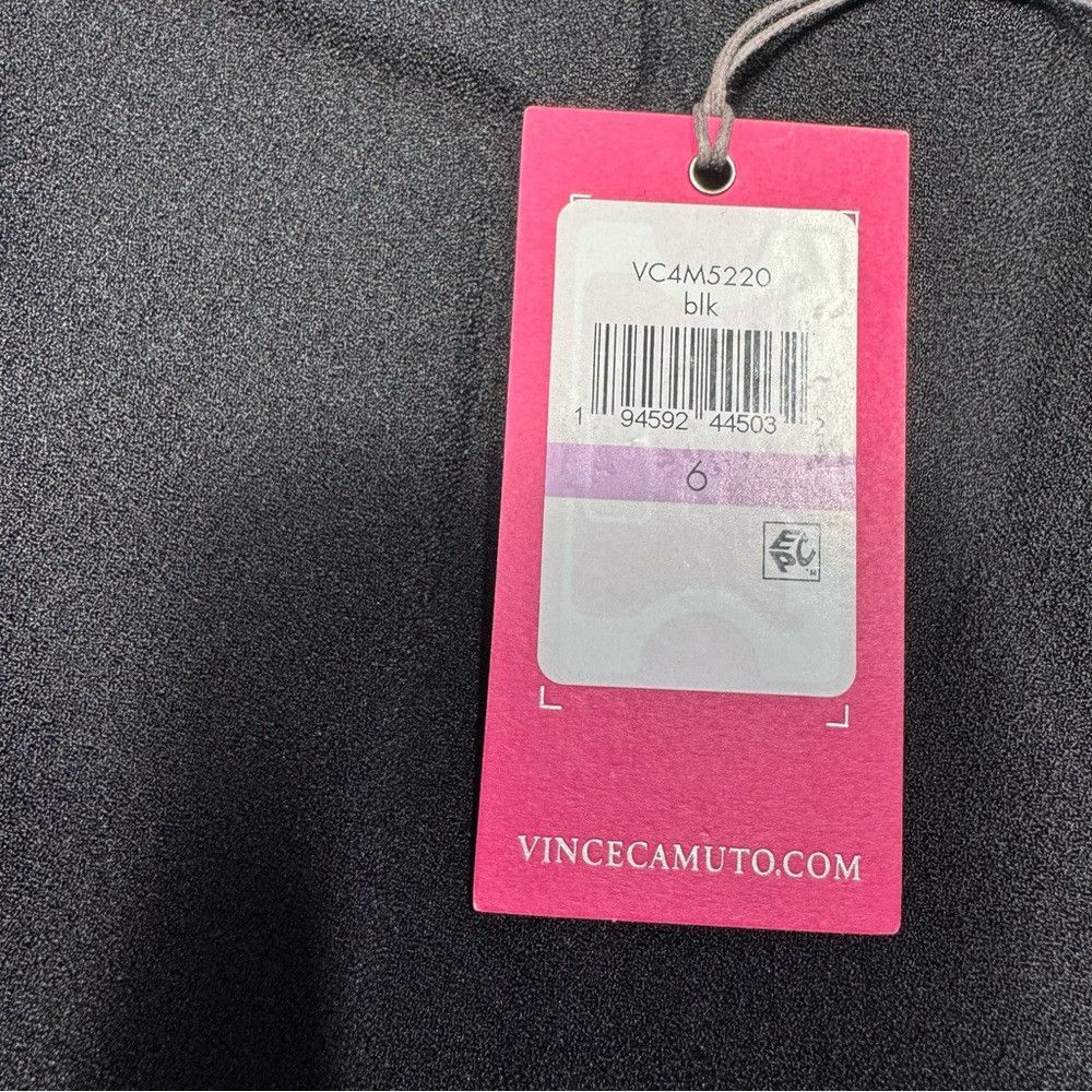 Vince Camuto NWT New $168 Vince Camuto Black Ruched Asymmetric Laguna Cr Size M / US 6-8 / IT 42-44 - 7 Thumbnail