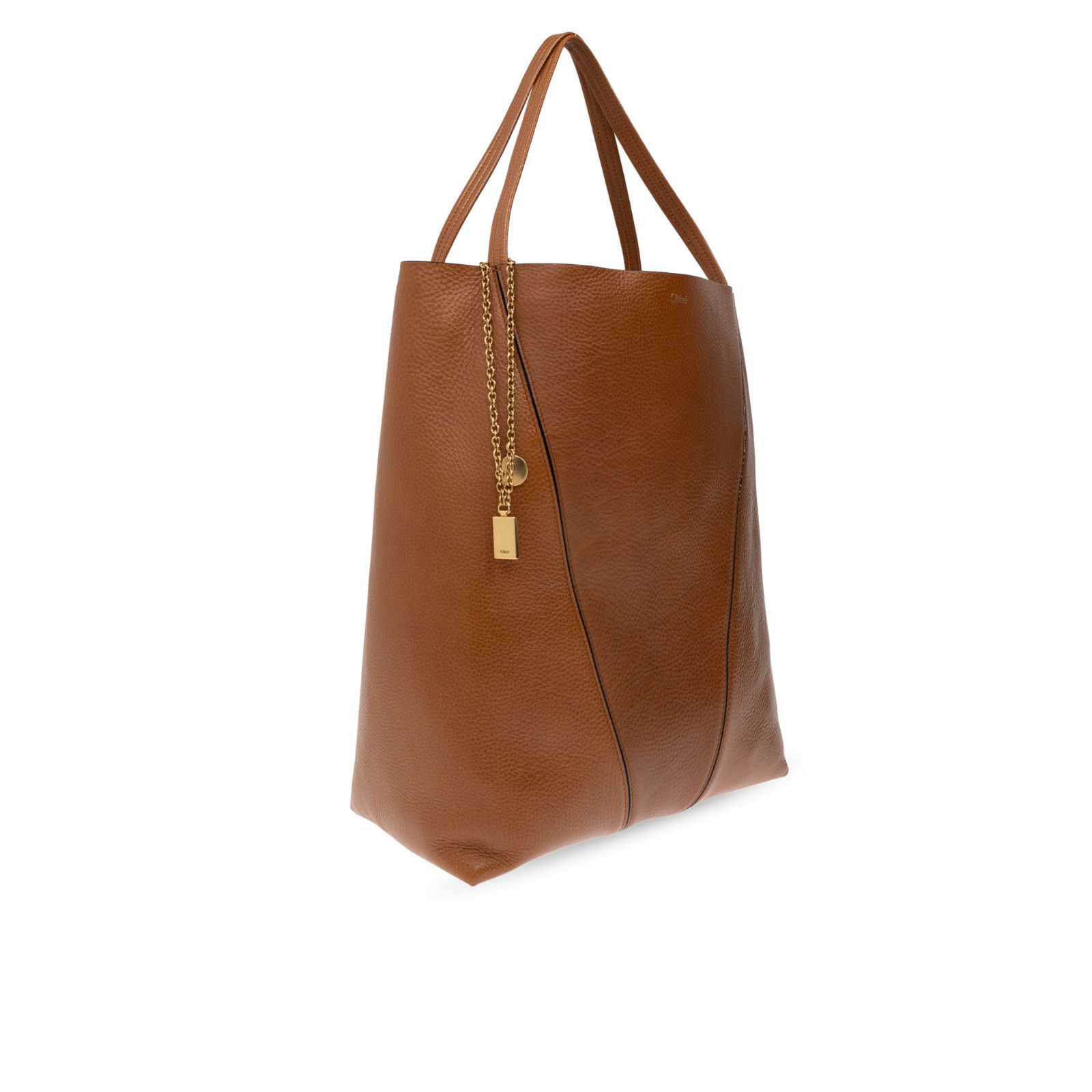 Chloe Chloe Large Spin Clay Brown Grained Leather Tote Bag New & A Size ONE SIZE - 4 Thumbnail