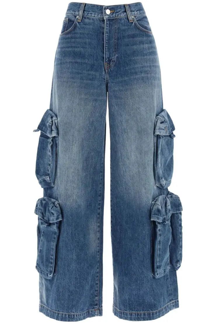 image of Amiri O1S22I1N0324 Cargo Jeans In Blue, Women's (Size 26)
