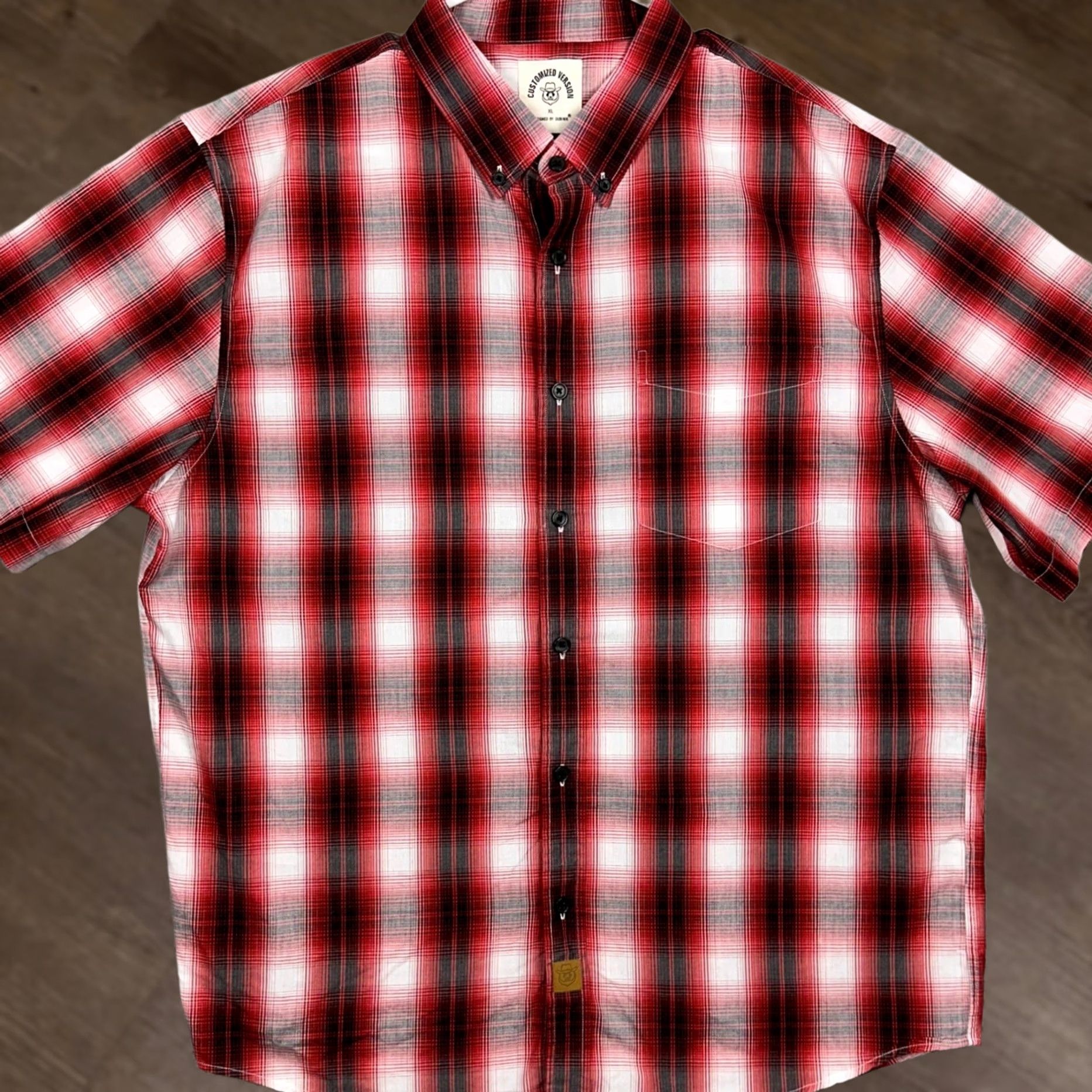 Vintage Dubinik Shirt Mens XL Red Black Button-Down Plaid Short Sleeve Pocket Casual EUC Size US XL / EU 56 / 4 - 1 Thumbnail