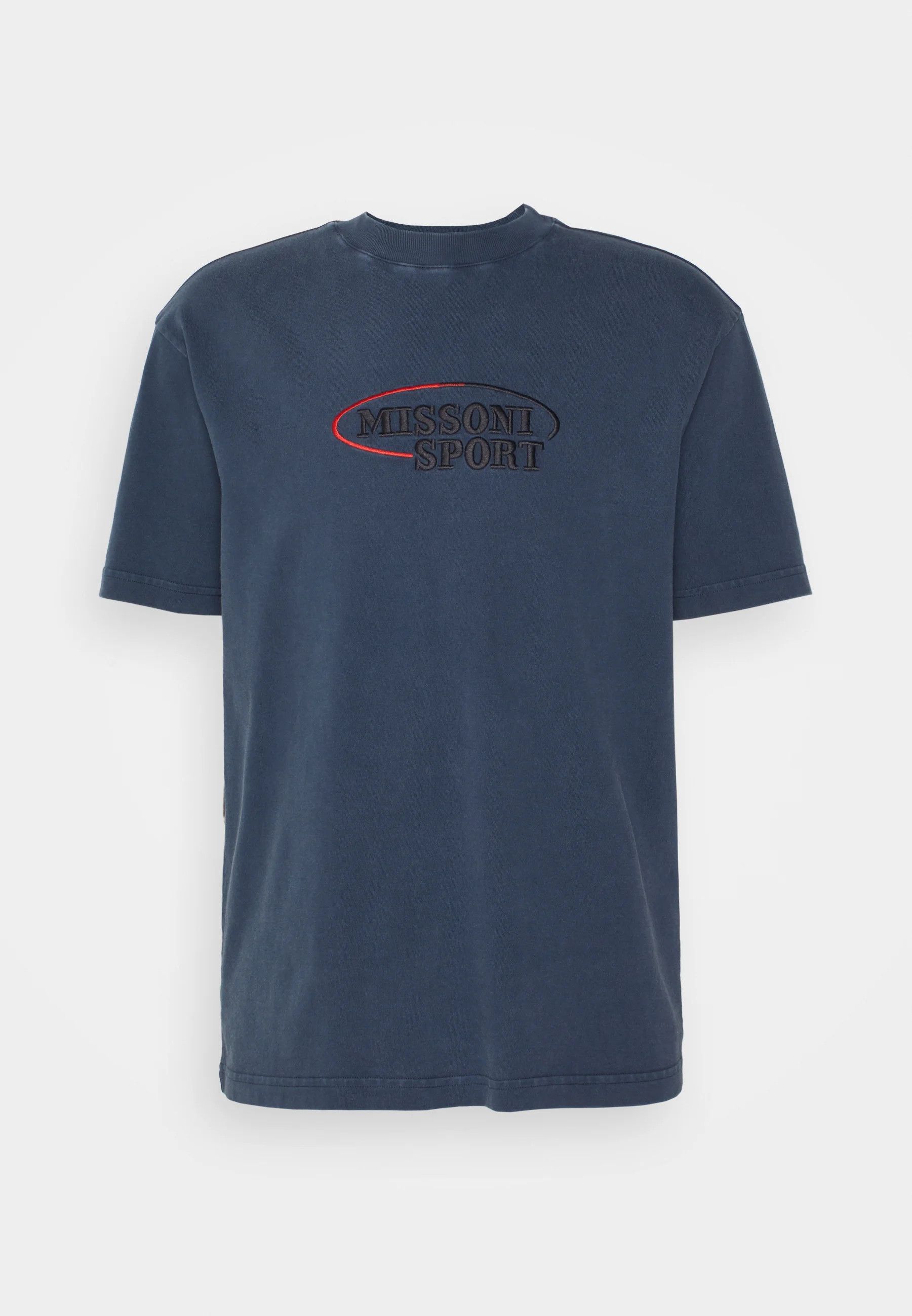 Missoni o1y0225 Logo Crewneck T-Shirt in Dark Blue Size US XS / EU 42 / 0 - 1 Thumbnail