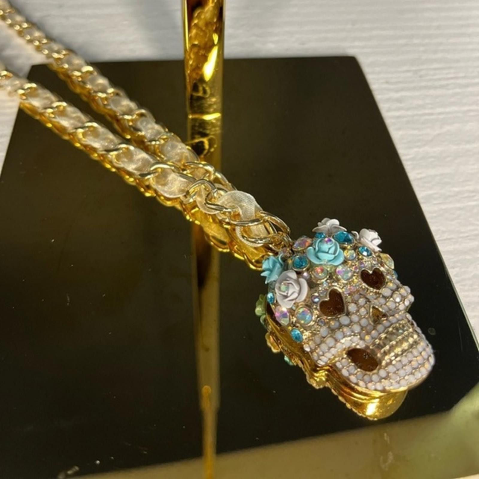 Betsey Johnson Betsey Johnson Aurora Borealis Day Of The Dead Necklace NWT Size ONE SIZE - 1 Thumbnail