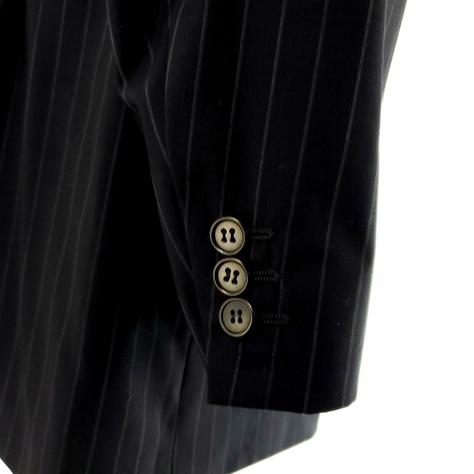 Tommy Hilfiger Tommy Hilfiger Wool 3 Button 2 Piece Suit 40R Blue Striped 3 Size 40R - 7 Thumbnail
