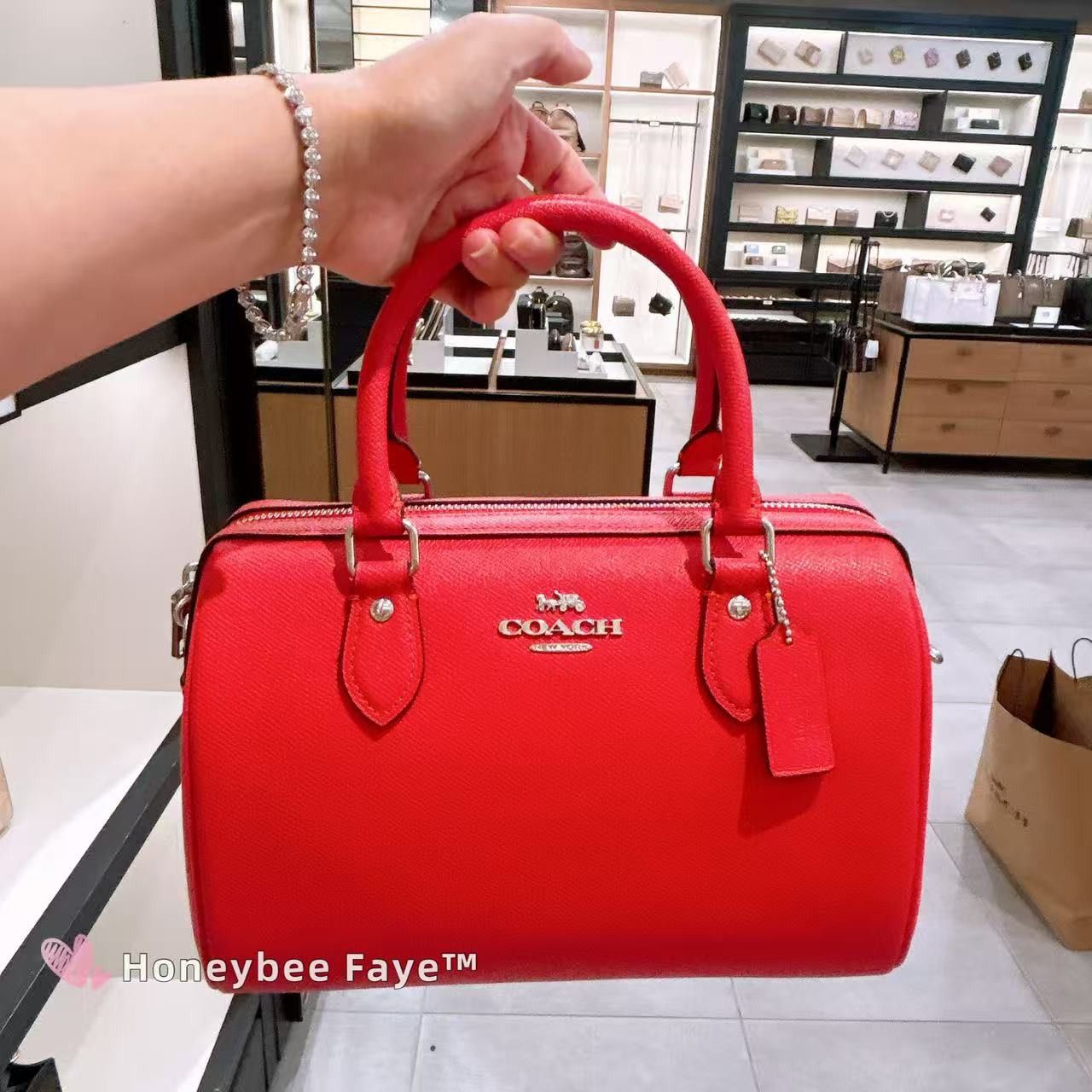 Coach NWT Coach Rowan Satchel CH282 Sliver/ Miami Red Size ONE SIZE - 2 Thumbnail