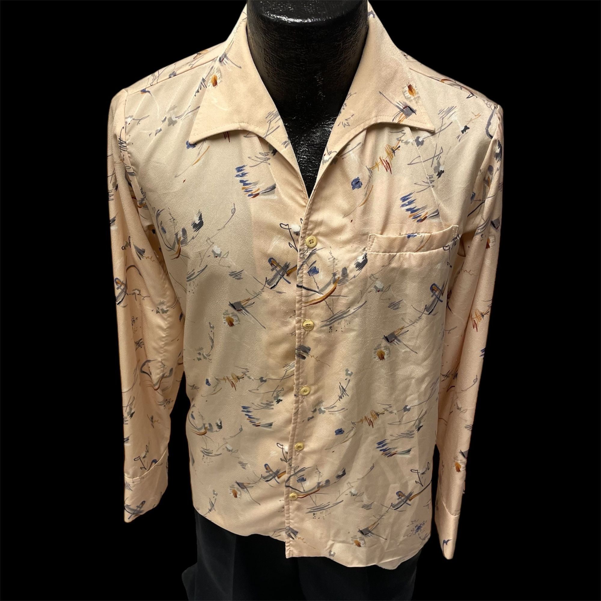 Other Vtg Walter Pyes SHINY Quiana Nylon ABSTRACT Rockabilly Shirt Size US S / EU 44-46 / 1 - 3 Thumbnail