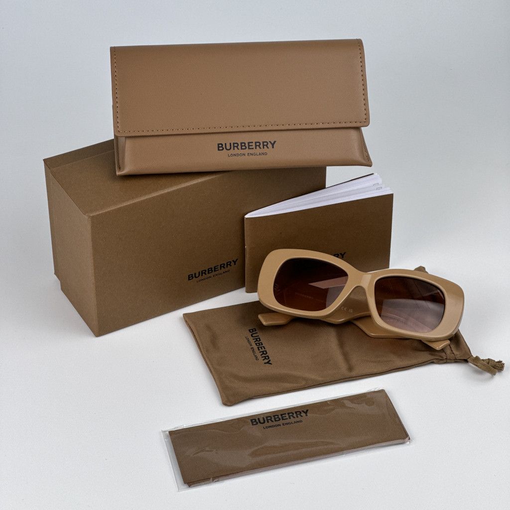 Burberry NEW Burberry BE4410 399013 Beige Pink Brown Women Sunglasses Size ONE SIZE - 10 Thumbnail