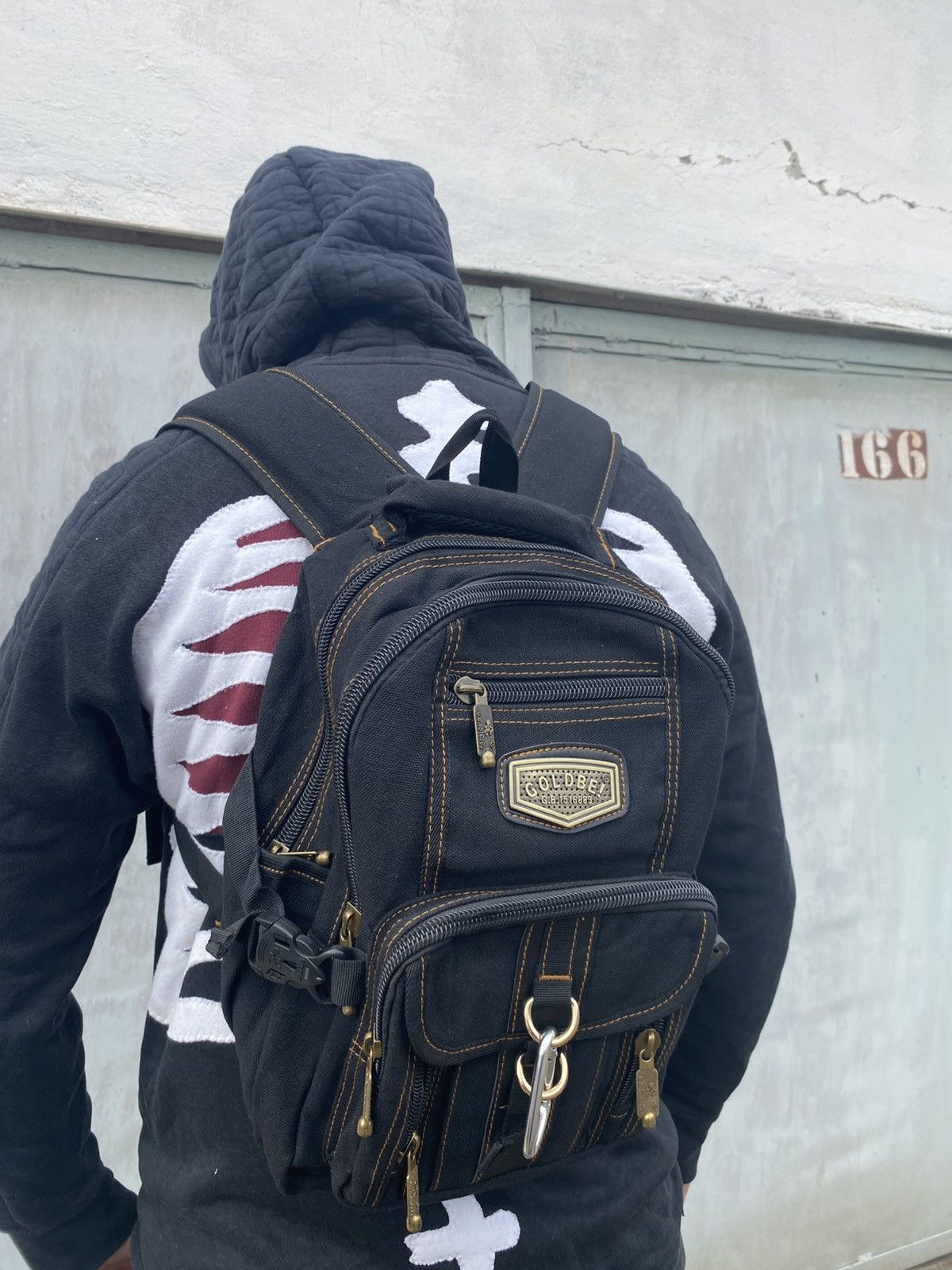 Pre-owned Avant Garde Diesel Style Faded If Six Was Nine Style Y2k Sling Backpack
