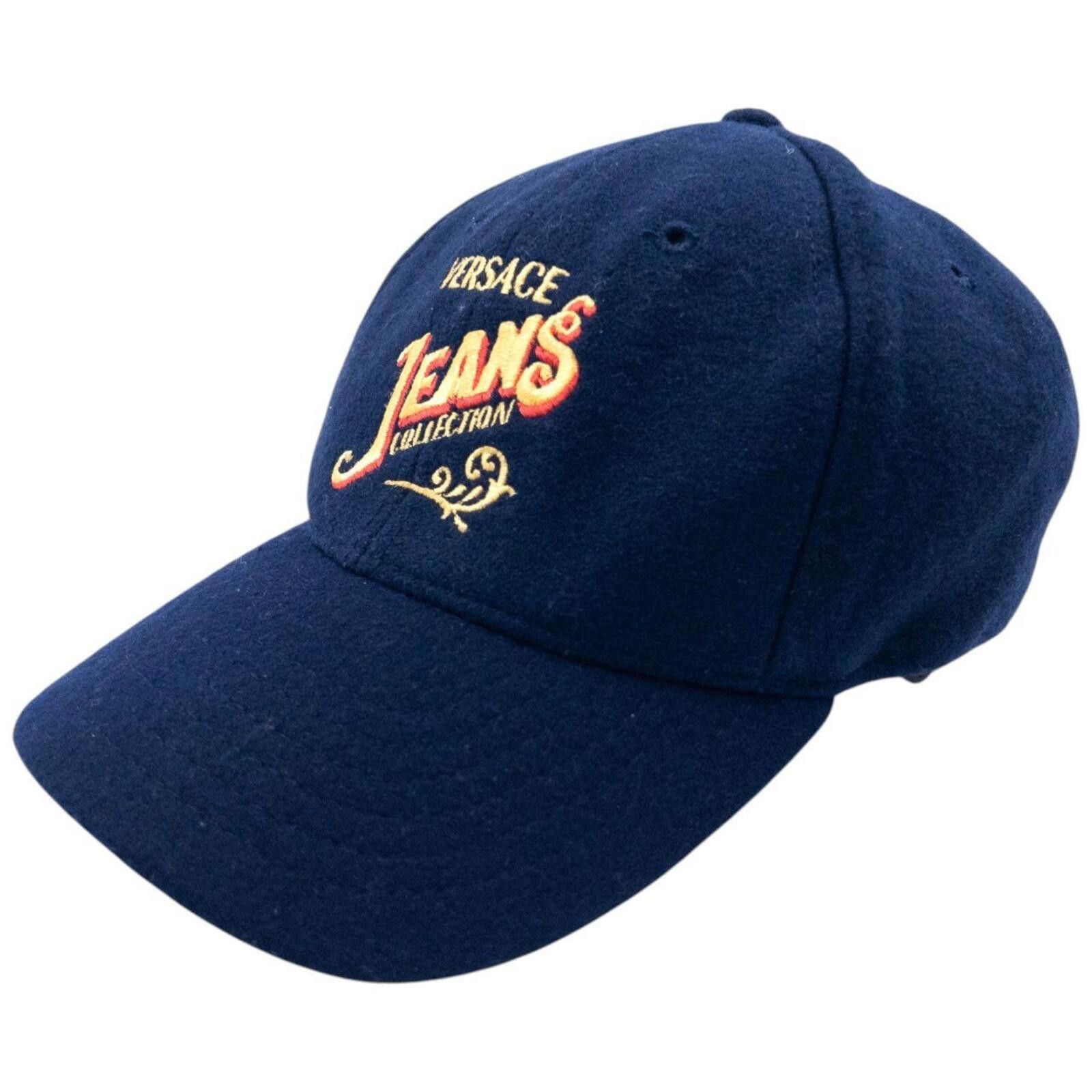 Versace Vintage 2000s Versace Jeans Collection Embroidered Wool Hat Size ONE SIZE - 1 Thumbnail