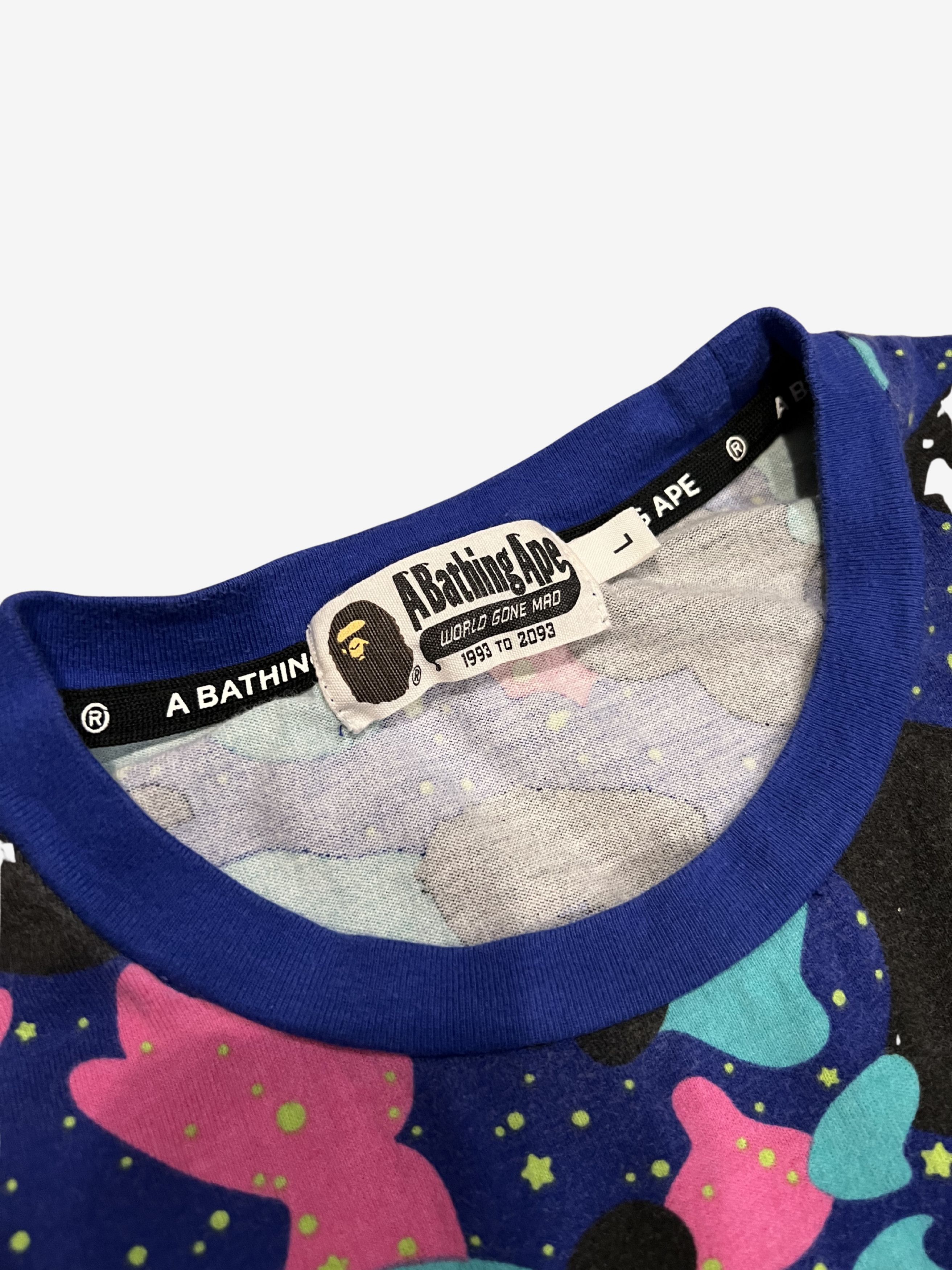 Bape A Bathing Ape x Kid Cudi Blue Moon Man Space Camo T-Shirt Size US L / EU 52-54 / 3 - 3 Thumbnail