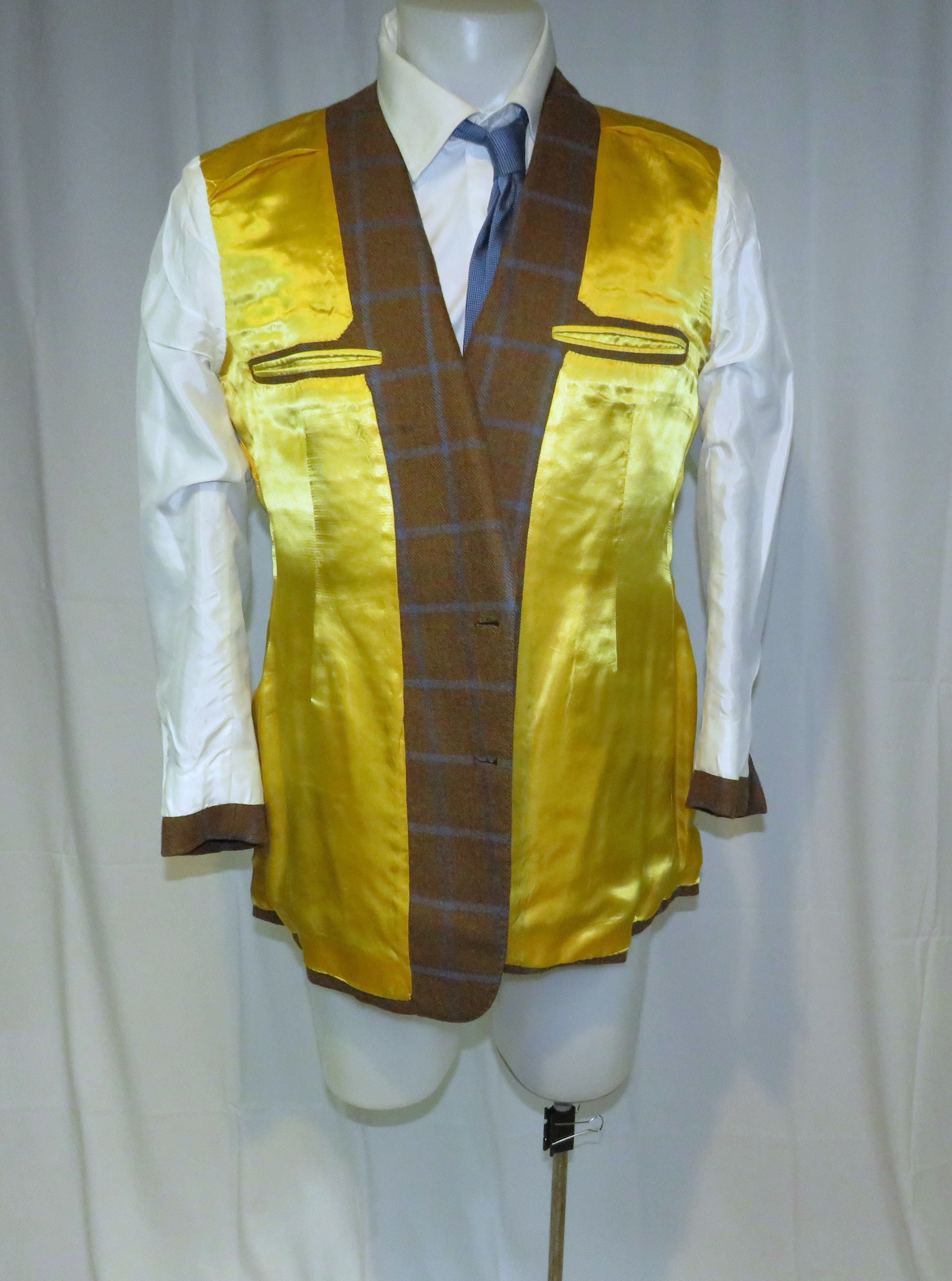 Savile Row B. Burstow Brown Windowpane Plaid Two Button Sport Coat 40L Size 40L - 11 Thumbnail