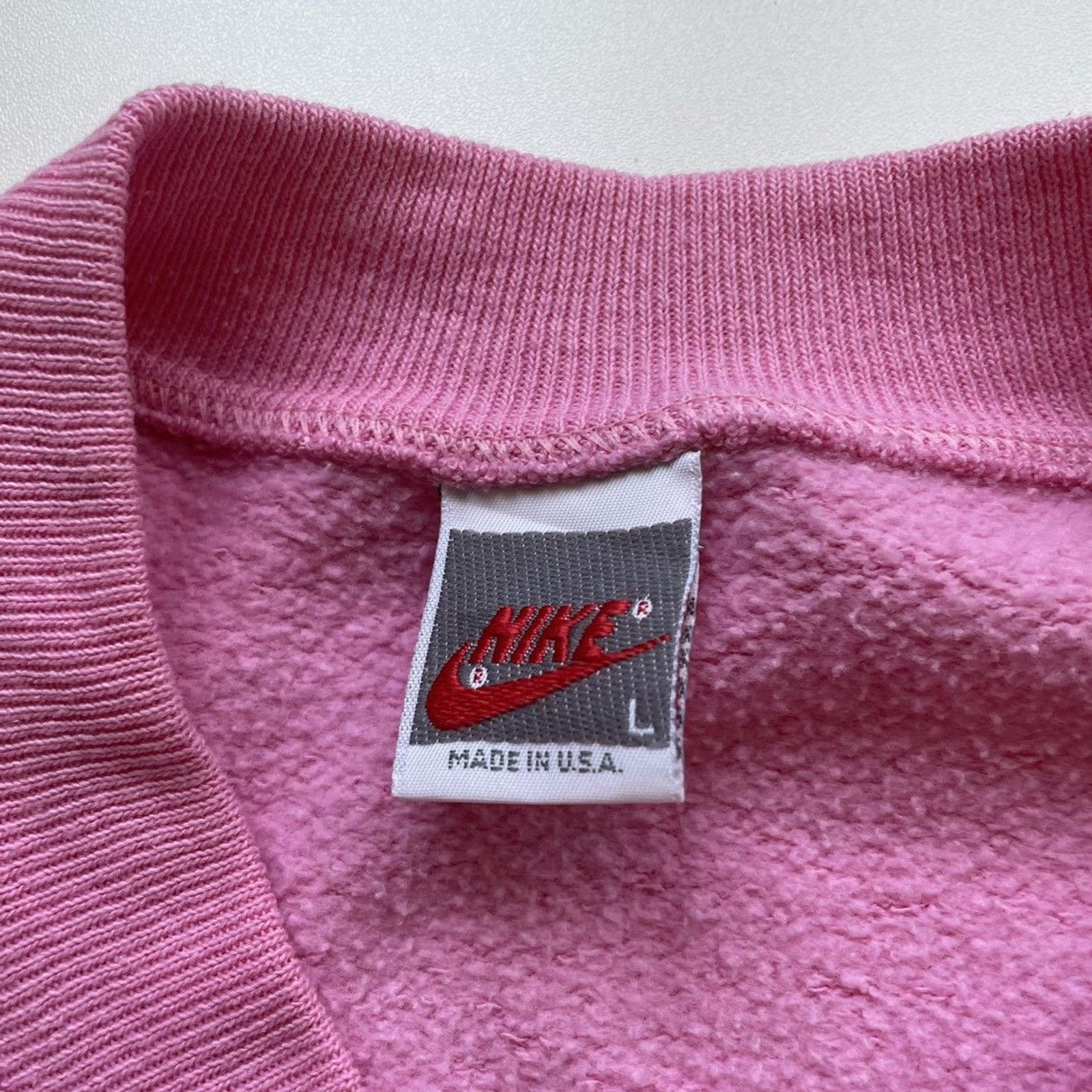 Nike × Vintage Vintage 90s Nike Embroidered Swoosh Hot Pink Zip Up Sweater Size M / US 6-8 / IT 42-44 - 4 Thumbnail