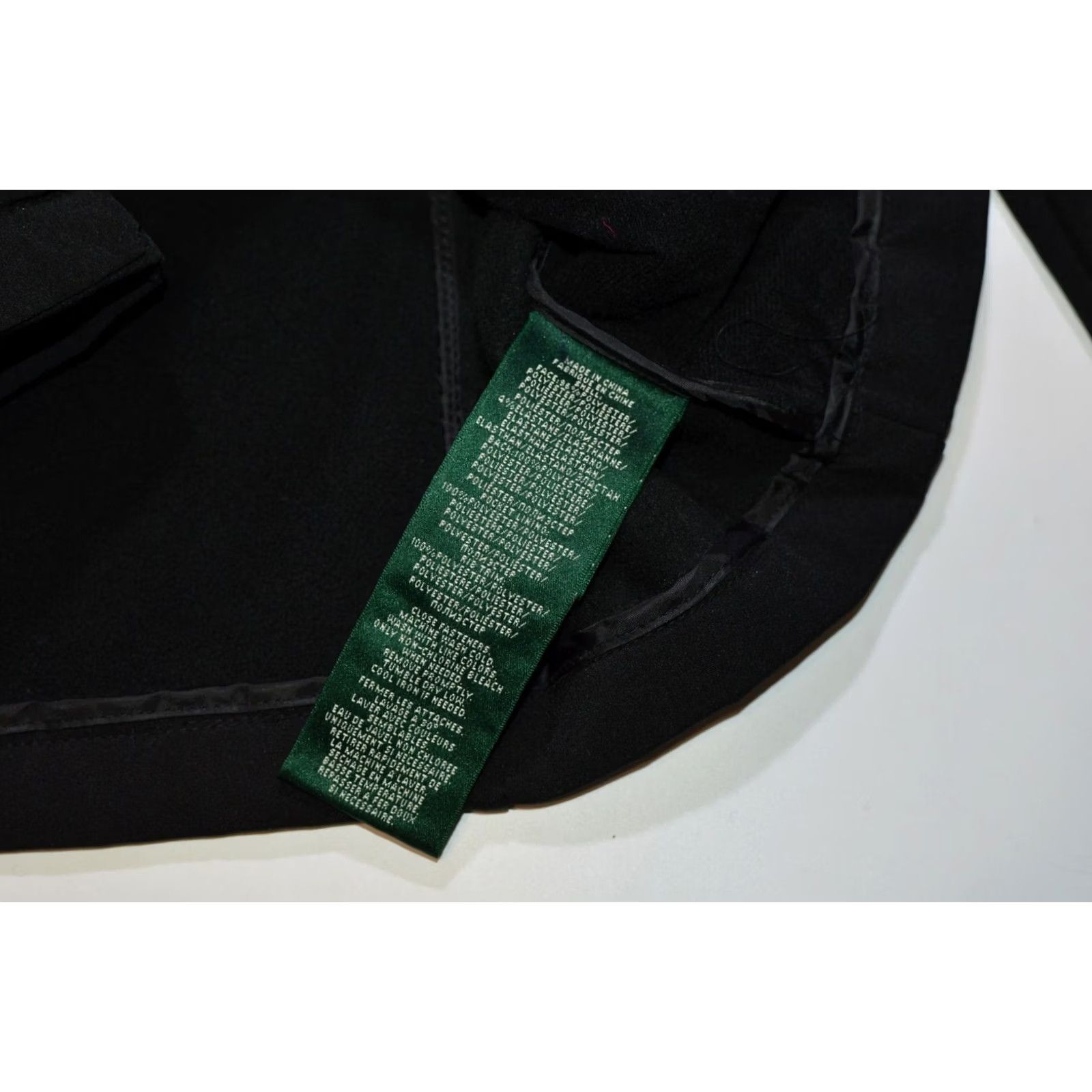 Ralph Lauren Wmns LRL Lauren Ralph Lauren Softshell Jacket XL Black Jersey Windbreaker Jacket Womens Velcro? Size XL / US 12-14 / IT 48-50 - 6 Thumbnail