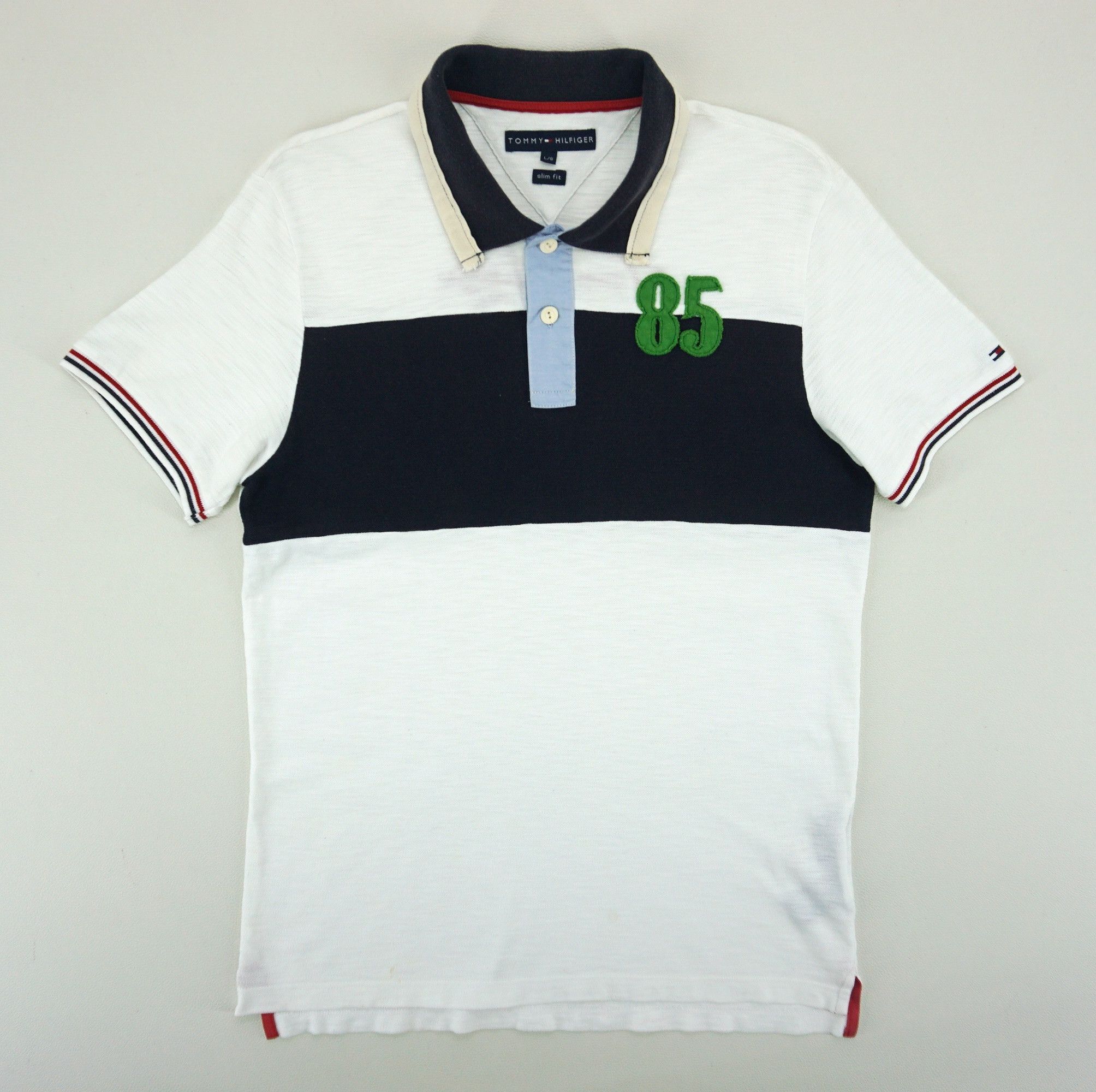 Tommy Hilfiger Tommy 85 Slim Fit Rugby Polo Shirt Size US S / EU 44-46 / 1 - 1 Thumbnail