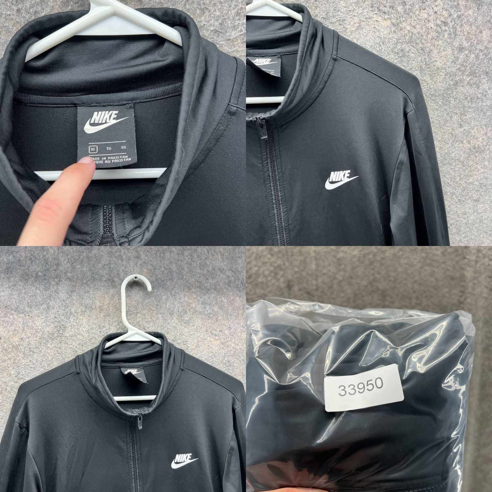 Nike Nike Sweatshirt Womens XL Black Full Zip Swoosh Logo Fleece Athletic Track Knit Size XL / US 12-14 / IT 48-50 - 8 Thumbnail