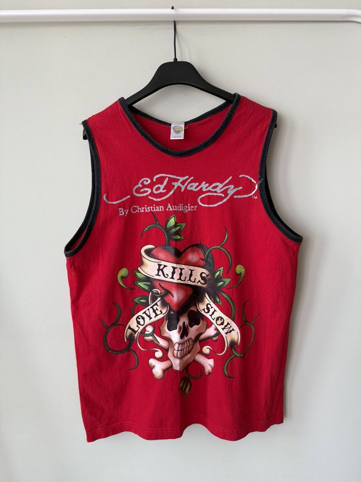 Ed Hardy Ed Hardy by Christian Audigier tank top sleeveless tshirt Size US L / EU 52-54 / 3 - 1 Thumbnail
