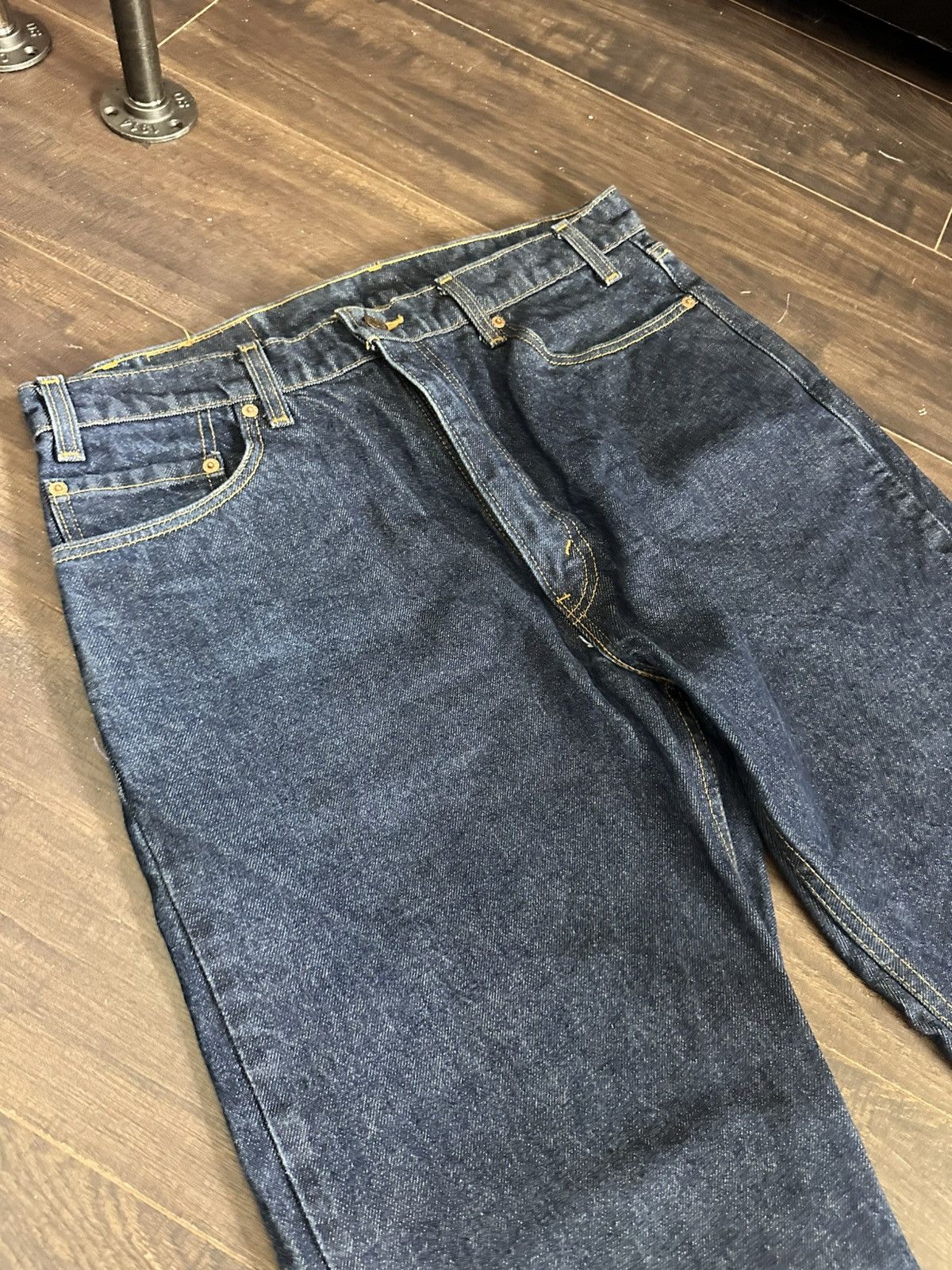 Levi's Vintage MiUSA 505 straight leg indigo raw denim jeans Size US 34 / EU 50 - 2 Thumbnail