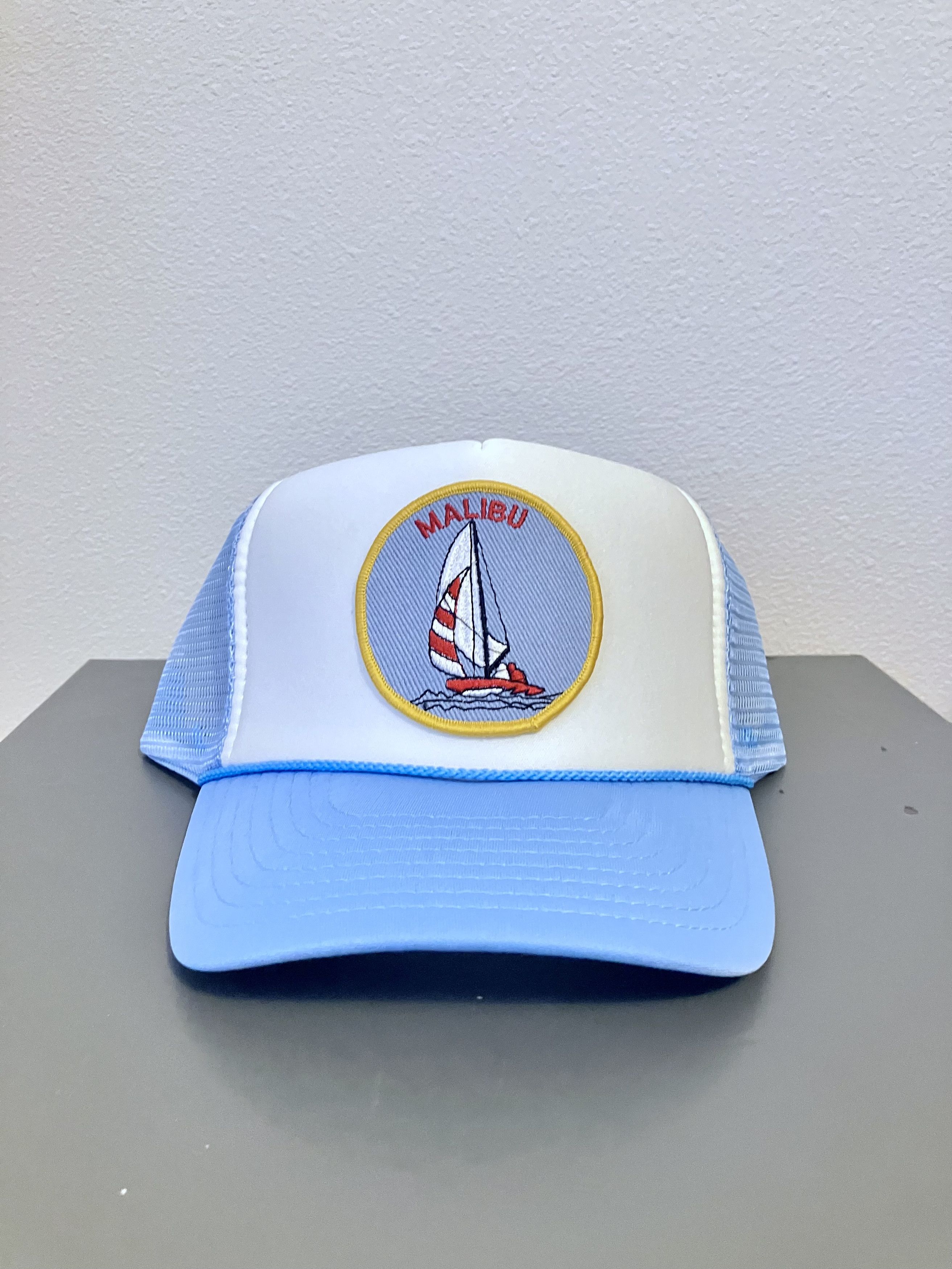 Otto Vintage Malibu CA Trucker Hat white/baby blue RARE Size ONE SIZE - 1 Thumbnail
