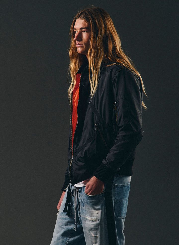 Greg Lauren $1350 Greg Lauren Black Nylon Flight Jacket Size US M / EU 48-50 / 2 - 4 Thumbnail