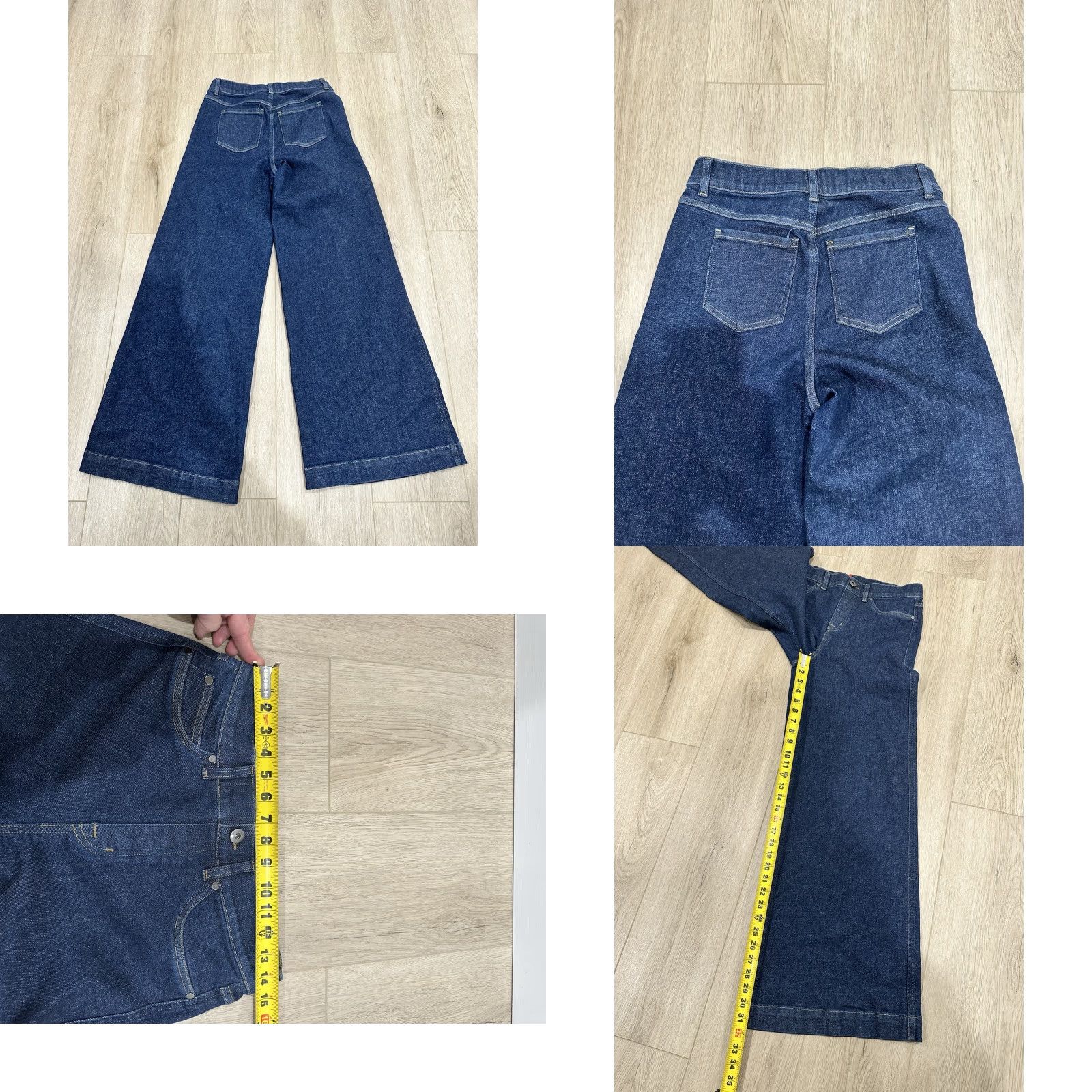 Spanx Spanx 20547R Jeans Wide-Leg Denim Stretch Blue Medium Women Regular Size M Size 32" / US 10 / IT 46 - 8 Thumbnail