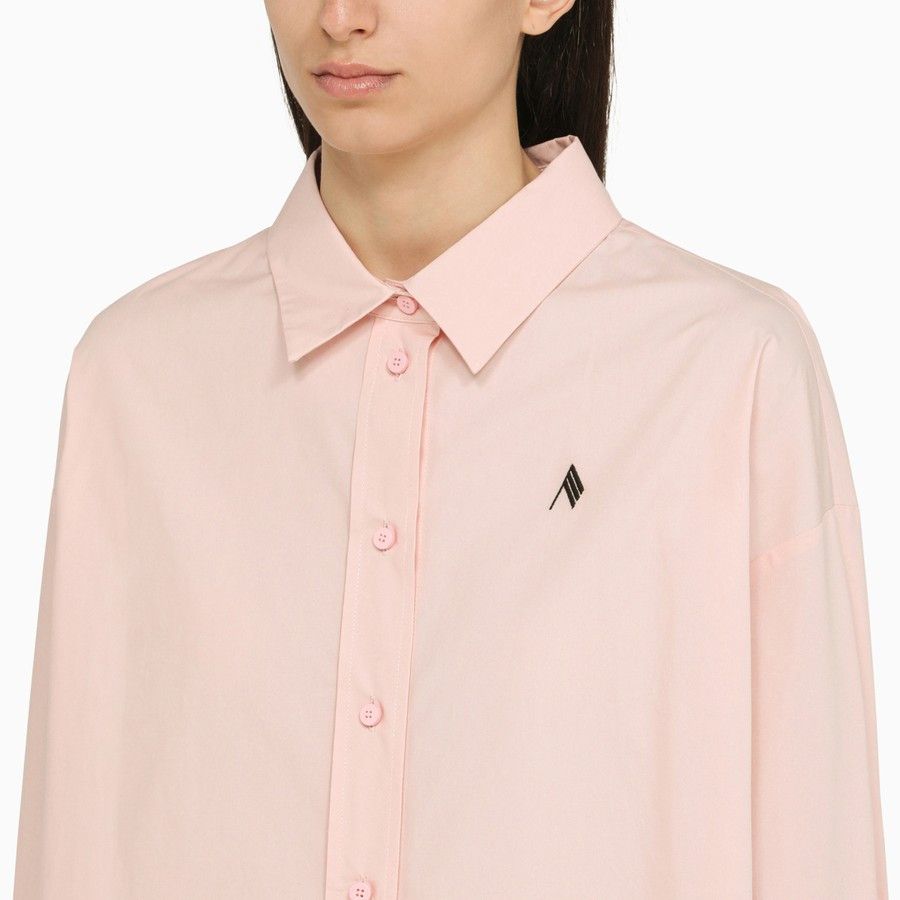 The Attico o1d2blof1024 Shirt With Embroidery Logo in Pink Size S / US 4 / IT 40 - 4 Thumbnail