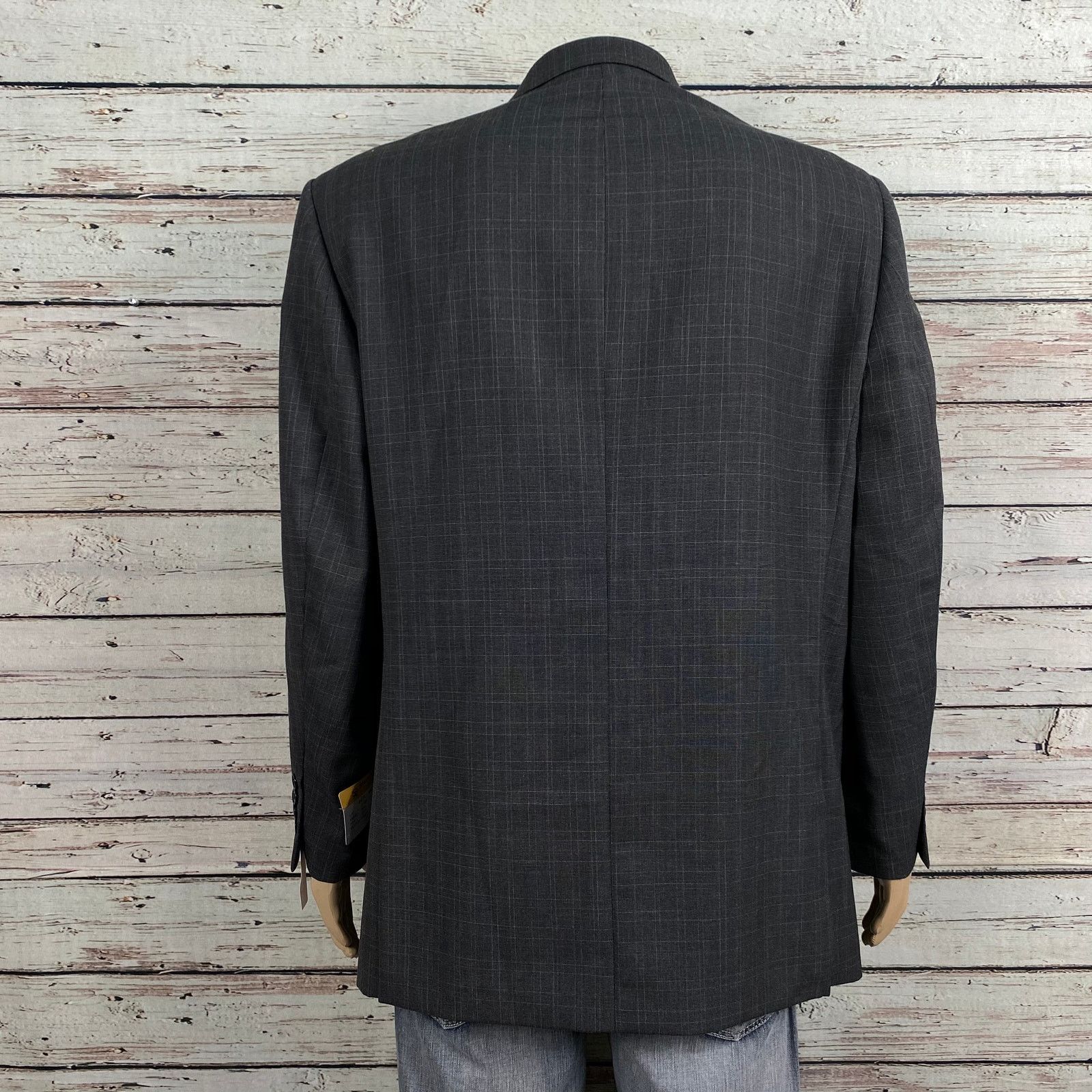 Stacy Adams NEW Stacy Adams Gold Label Plaid Suit Blazer Men's 44 44R Size 44R - 2 Thumbnail