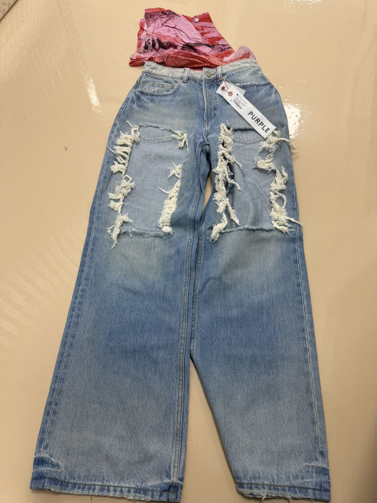 Other Purple Brand Layered Boxer Jeans Size 26" / US 2 / IT 38 - 1 Thumbnail