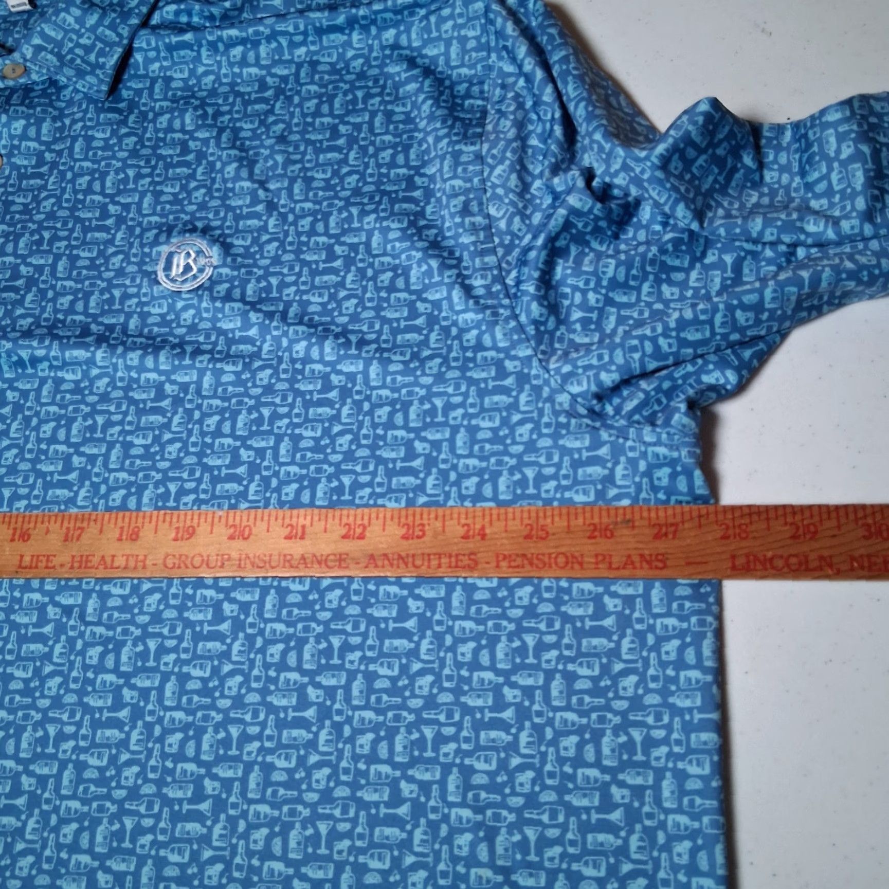 Peter Millar VINTAGE Peter Millar Summer Comfort Polo Shirt Men XXL Blue Martini Liquor Coctails Golf Shirt Size US XXL / EU 58 / 5 - 5 Thumbnail
