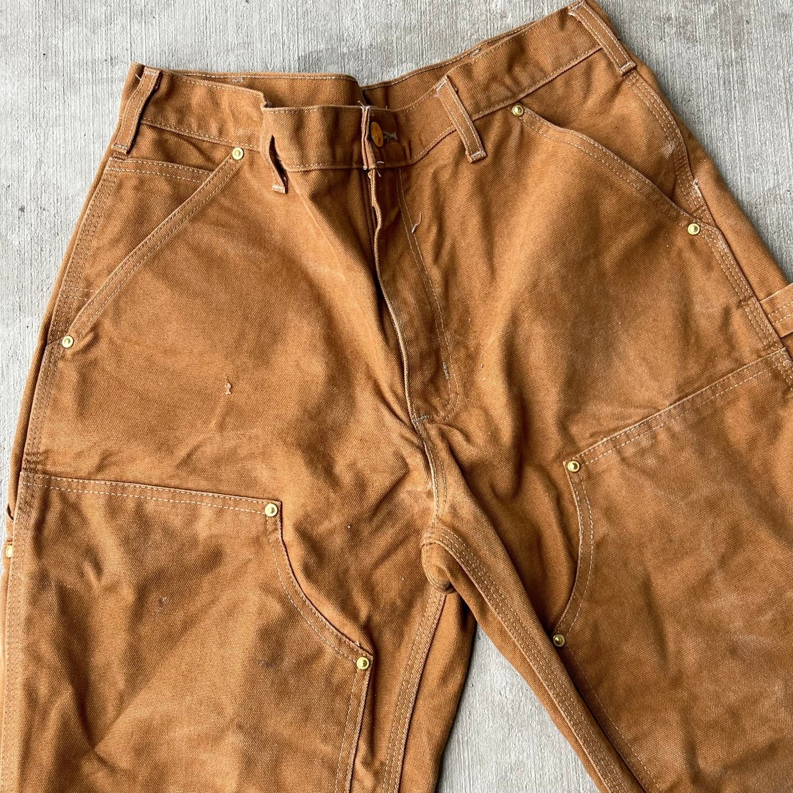 Carhartt × Vintage Carhartt brown double knee work wear carpenter pants Size US 32 / EU 48 - 10 Thumbnail